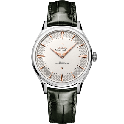 Constellation Observatory 39.4 mm, O‑MEGASTEEL on alligator