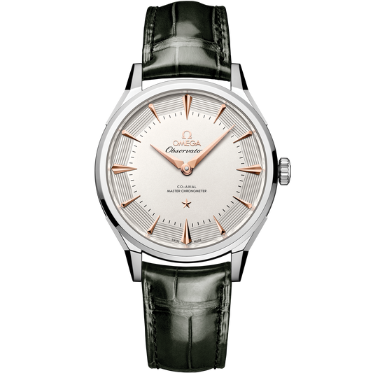 Constellation Observatory 39.4 mm, O‑MEGASTEEL on alligator