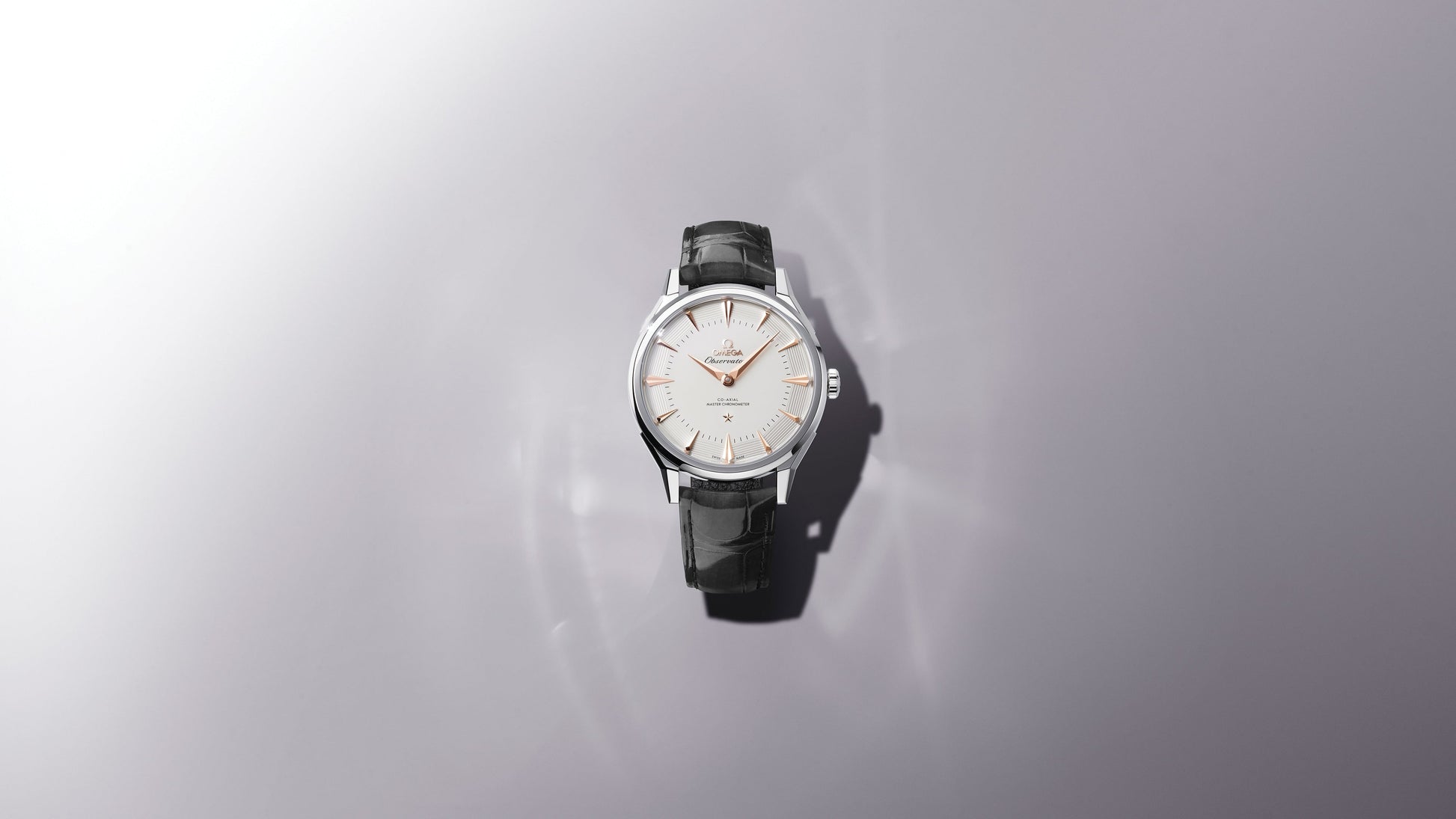 Constellation Observatory 39.4 mm, O‑MEGASTEEL on alligator