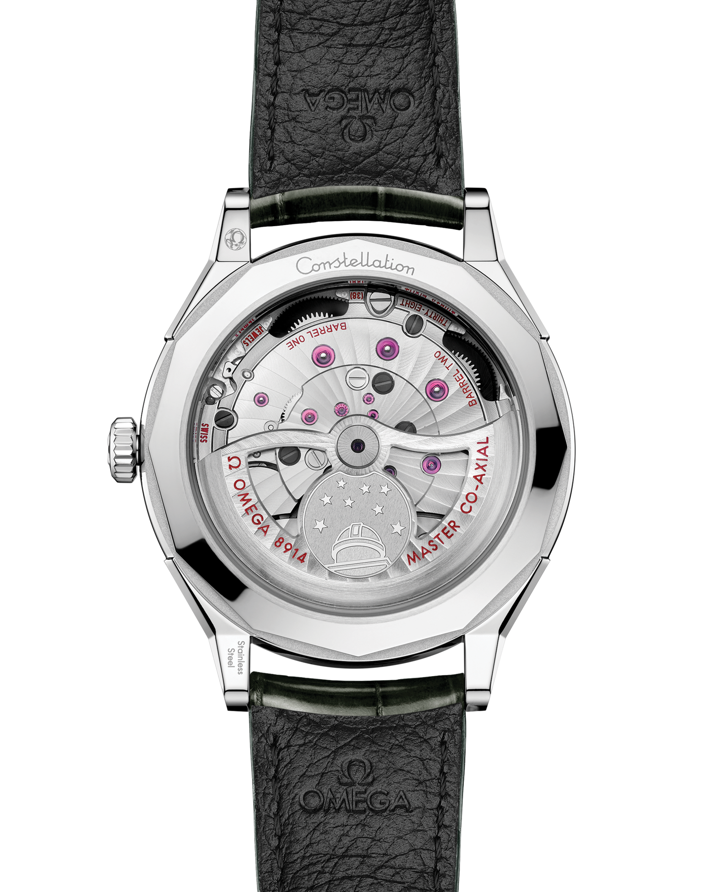 Constellation Observatory 39.4 mm, O‑MEGASTEEL on alligator