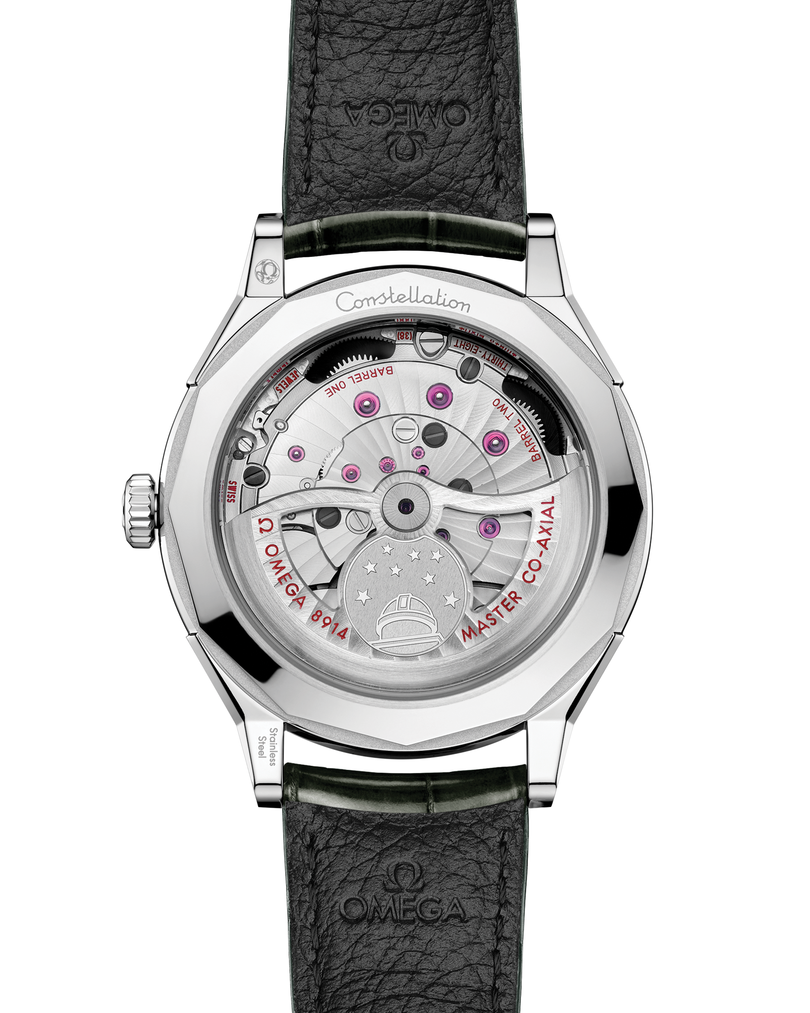 Constellation Observatory 39.4 mm, O‑MEGASTEEL on alligator