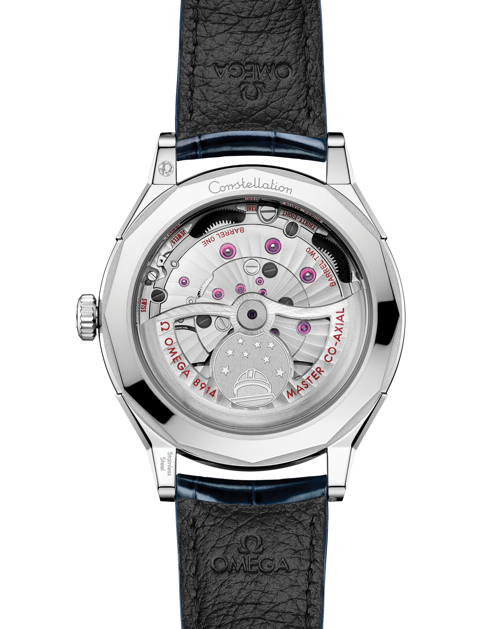 Constellation Observatory 39.4 mm, O‑MEGASTEEL on alligator