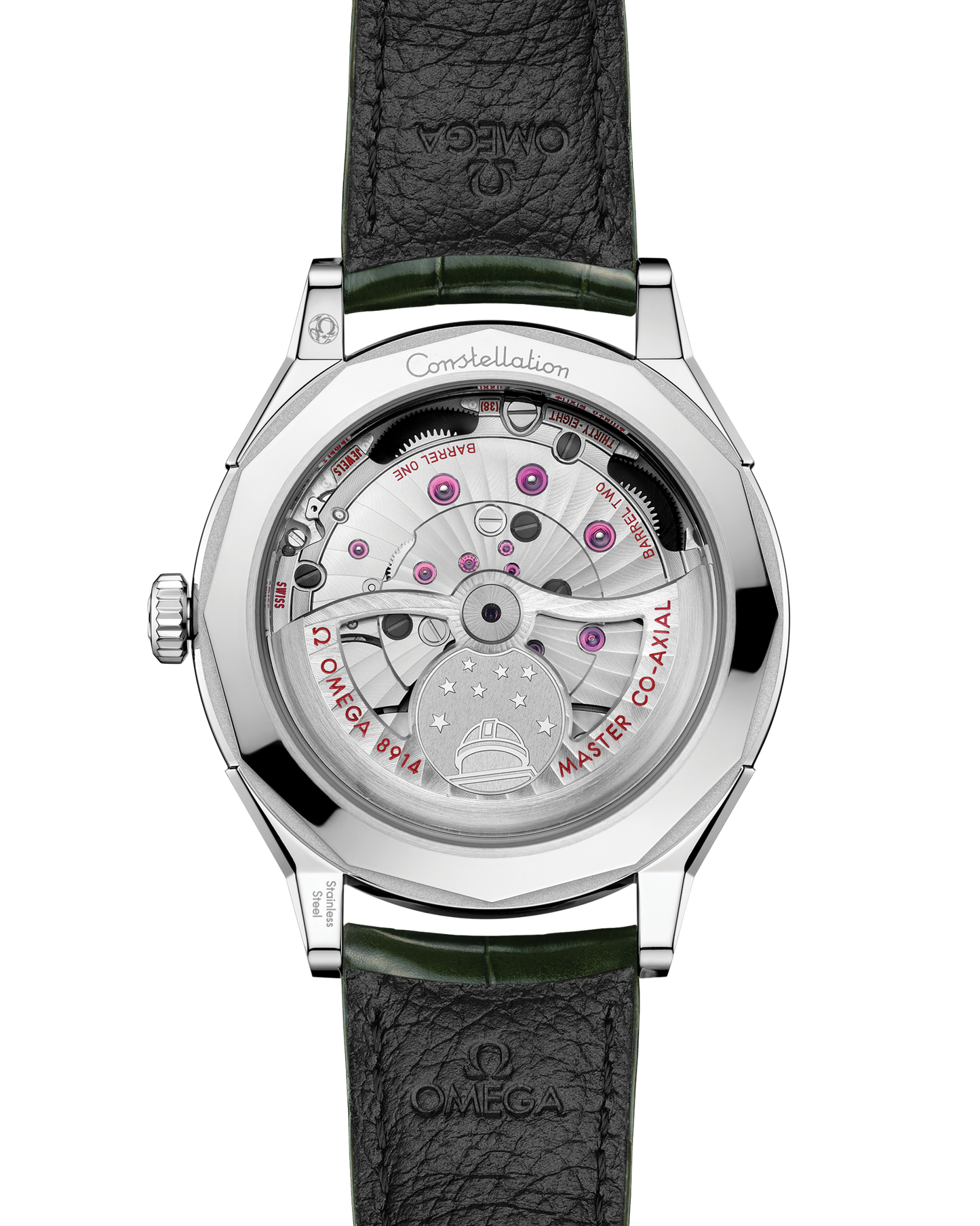 Constellation Observatory 39.4 mm, O‑MEGASTEEL on alligator