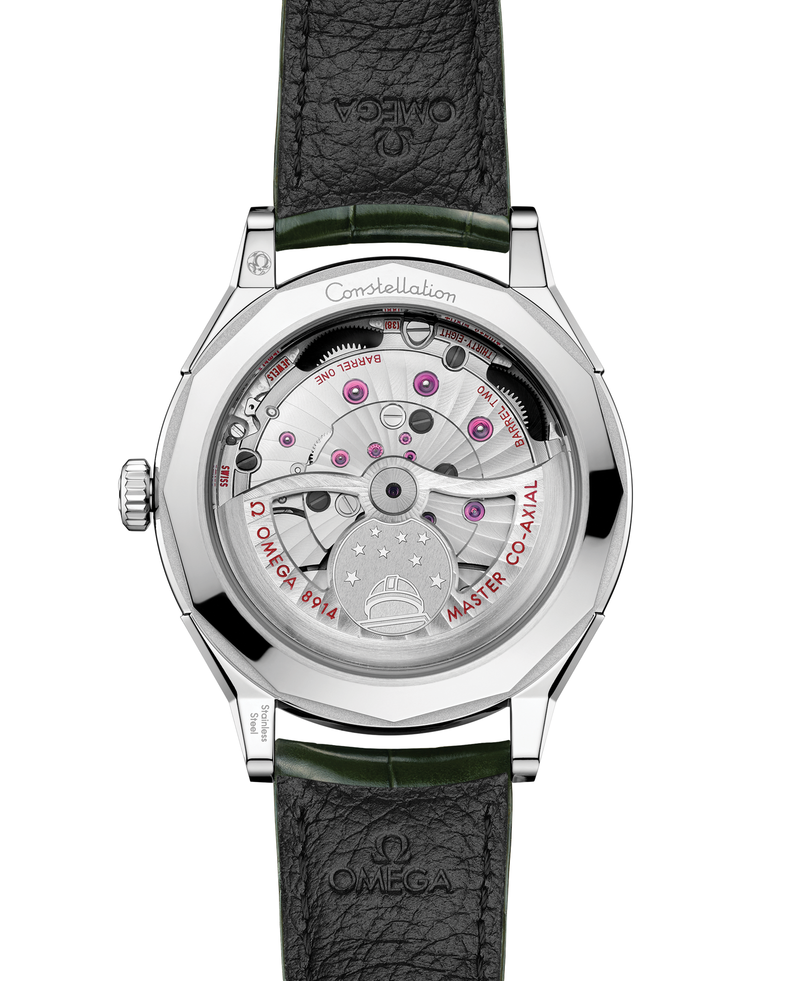 Constellation Observatory 39.4 mm, O‑MEGASTEEL on alligator