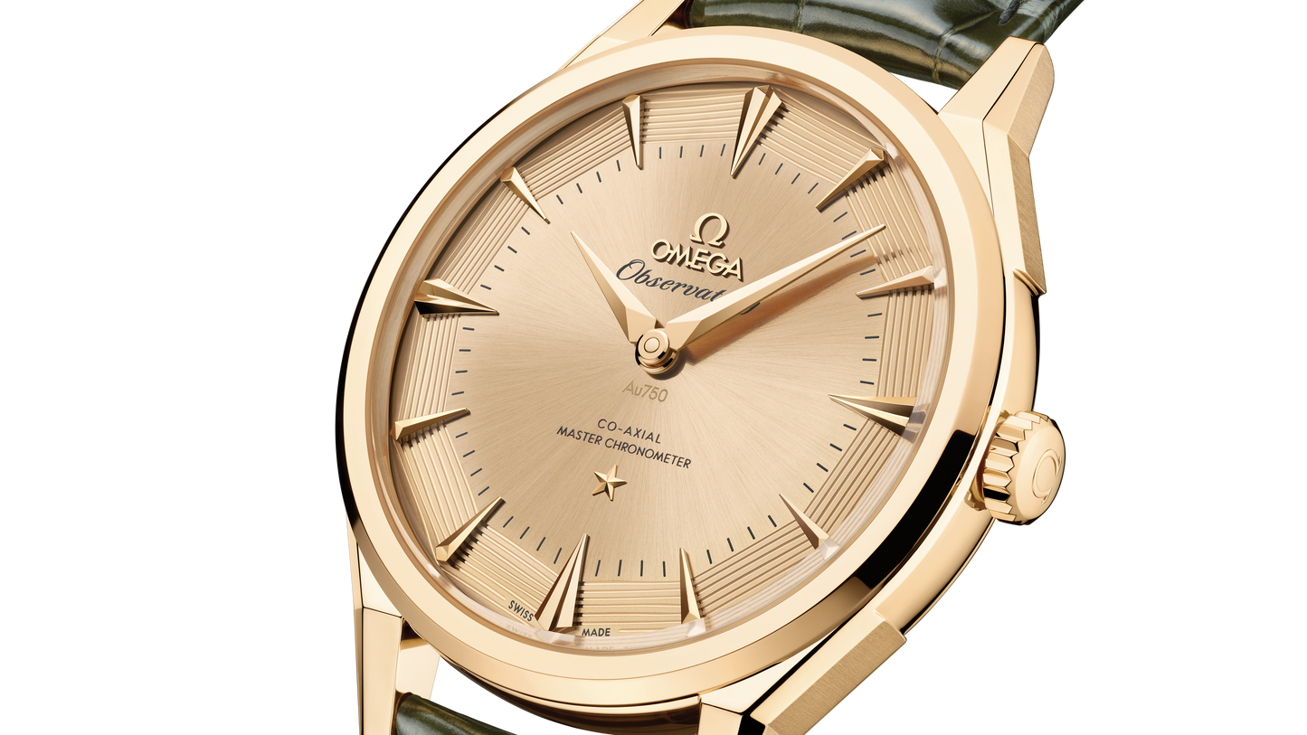 Constellation Observatory 39.4 mm, Moonshine™ gold on alligator