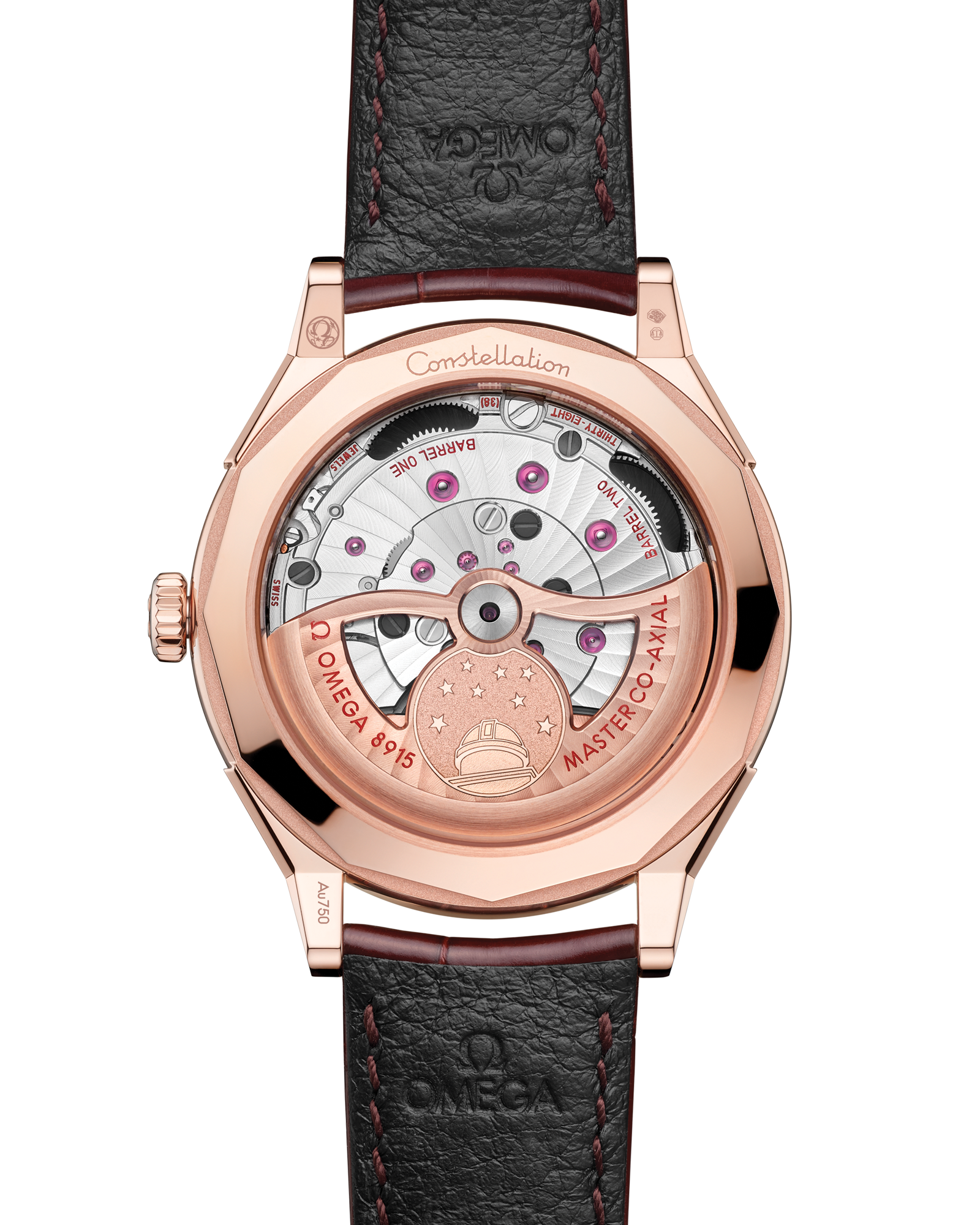 Constellation Observatory 39.4 mm, Sedna™ gold on alligator
