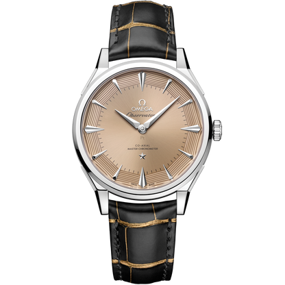 Constellation Observatory 39.4 mm, platinum‑gold on alligator