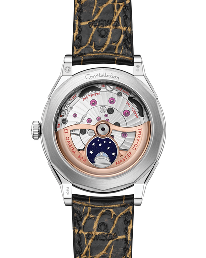 Constellation Observatory 39.4 mm, platinum‑gold on alligator