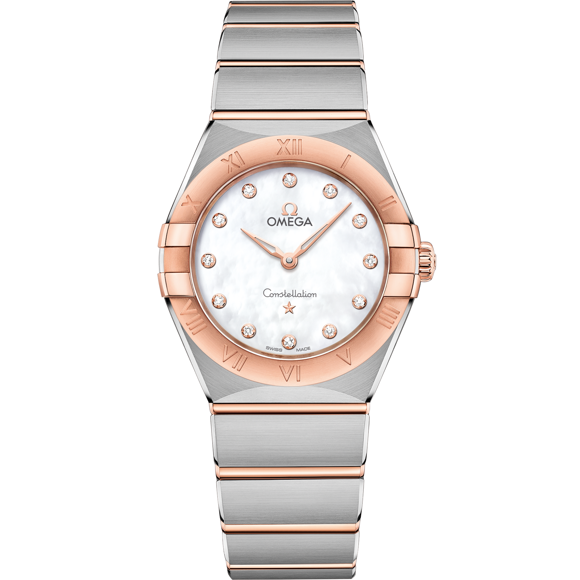 Constellation 28 mm, steel ‑ Sedna™ gold on steel ‑ Sedna™ gold