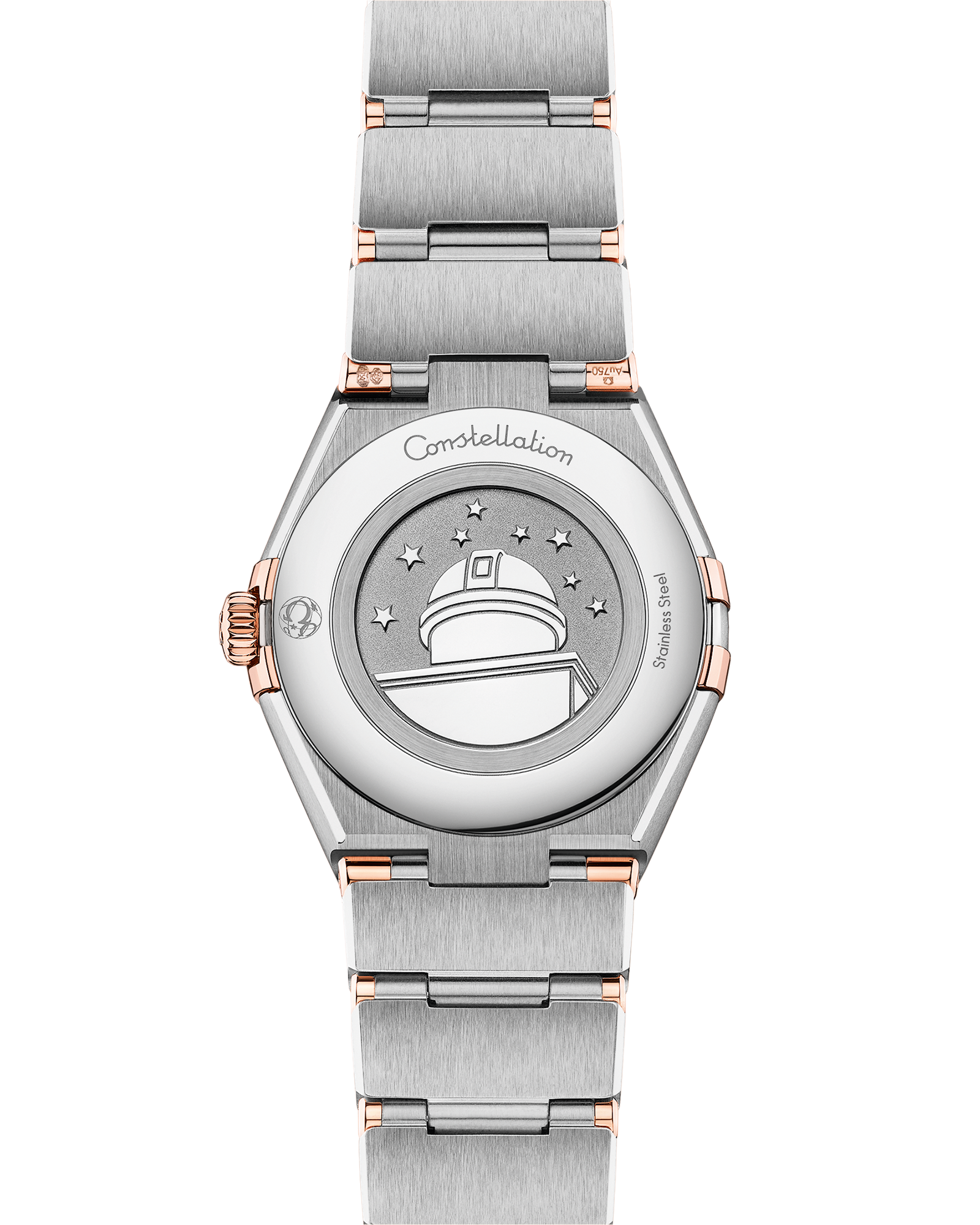 Constellation 28 mm, steel ‑ Sedna™ gold on steel ‑ Sedna™ gold