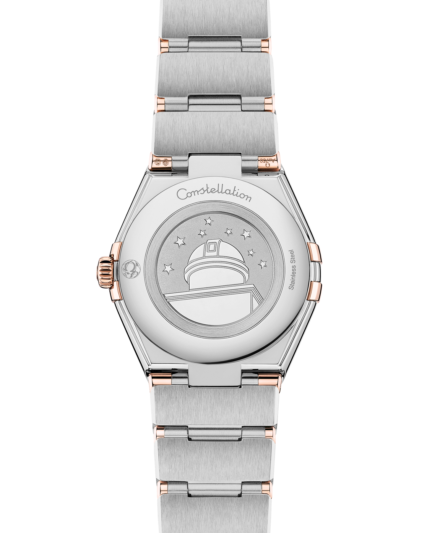 Constellation 28 mm, steel ‑ Sedna™ gold on steel ‑ Sedna™ gold