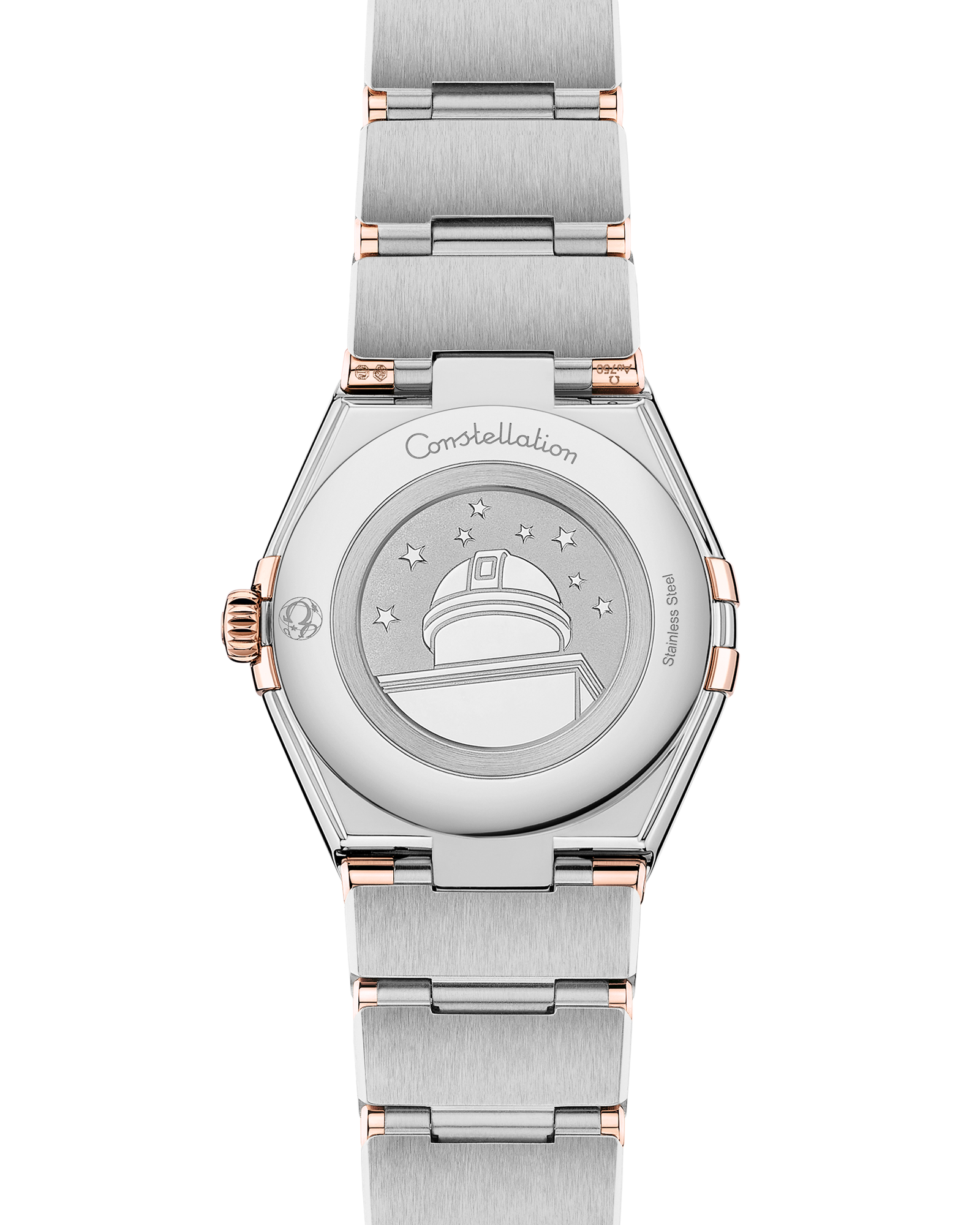Constellation 28 mm, steel ‑ Sedna™ gold on steel ‑ Sedna™ gold
