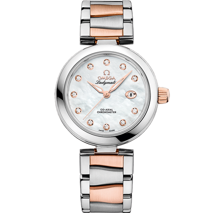 De Ville Ladymatic 34 mm, steel ‑ Sedna™ gold on steel ‑ Sedna™ gold