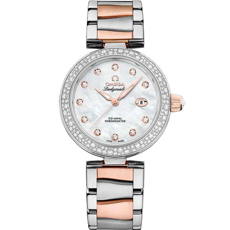 De Ville Ladymatic 34 mm, steel ‑ Sedna™ gold on steel ‑ Sedna™ gold
