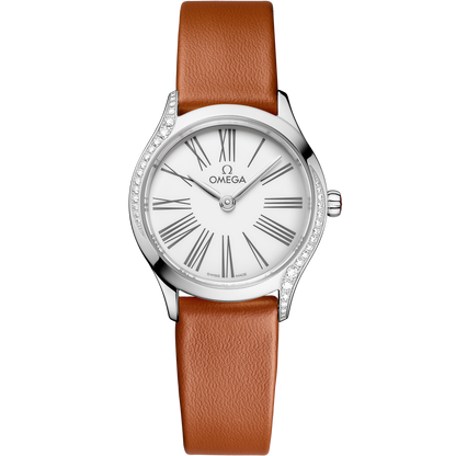 De Ville Mini Trésor 26 mm, steel on leather strap