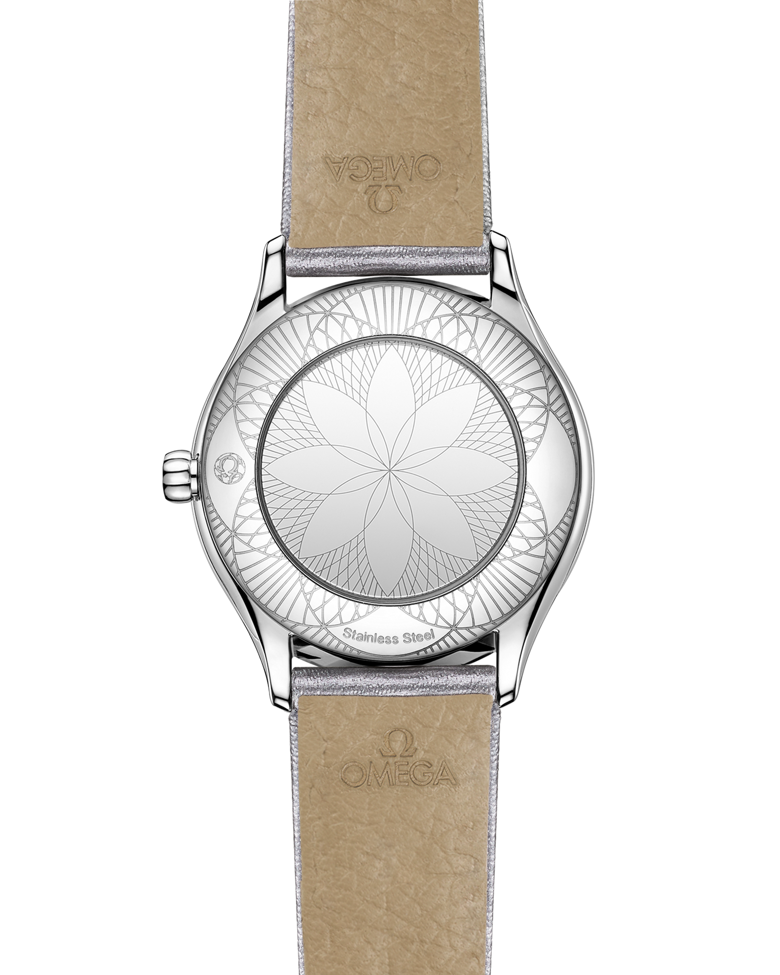 De Ville Mini Trésor 26 mm, steel on leather strap