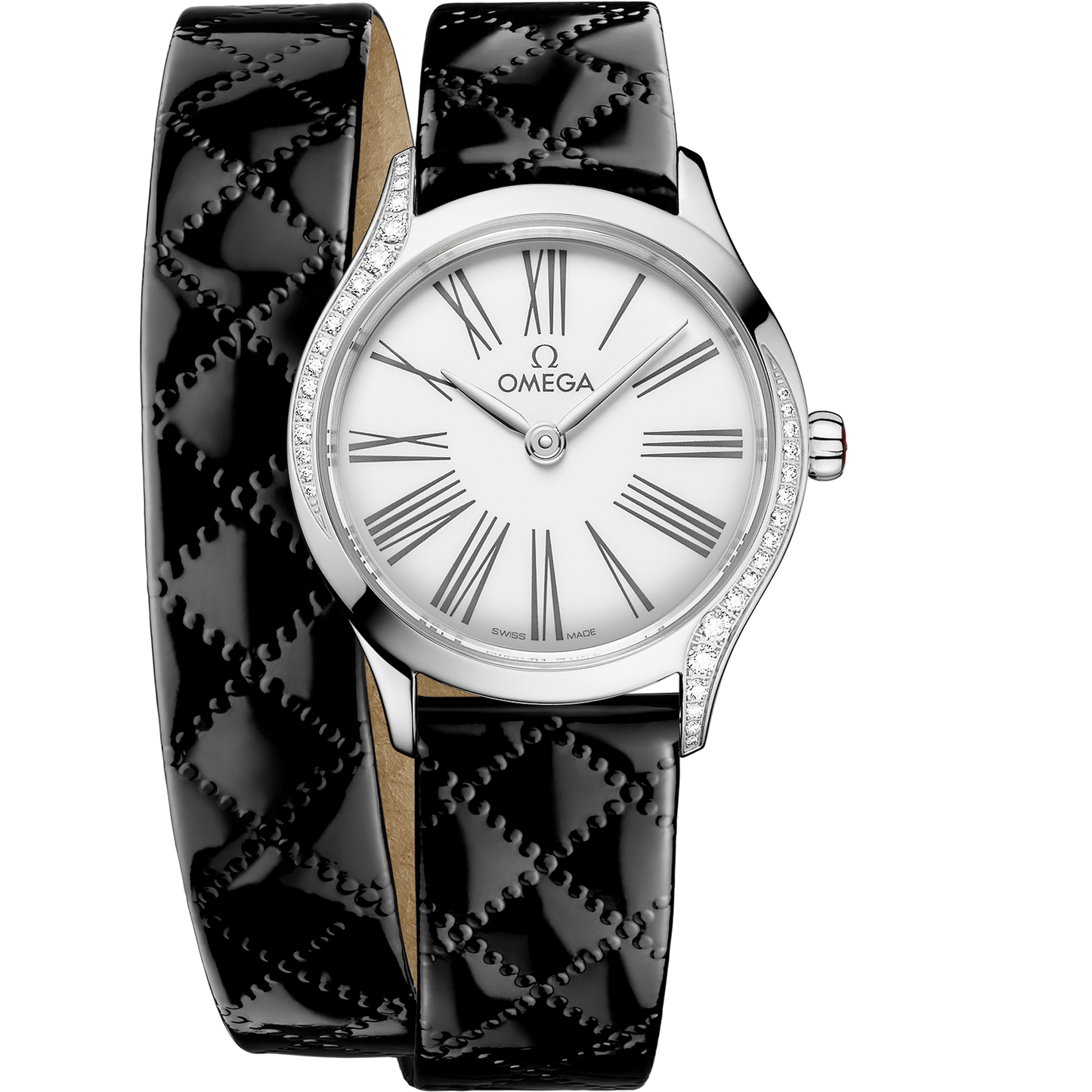 De Ville Mini Trésor 26 mm, steel on leather strap