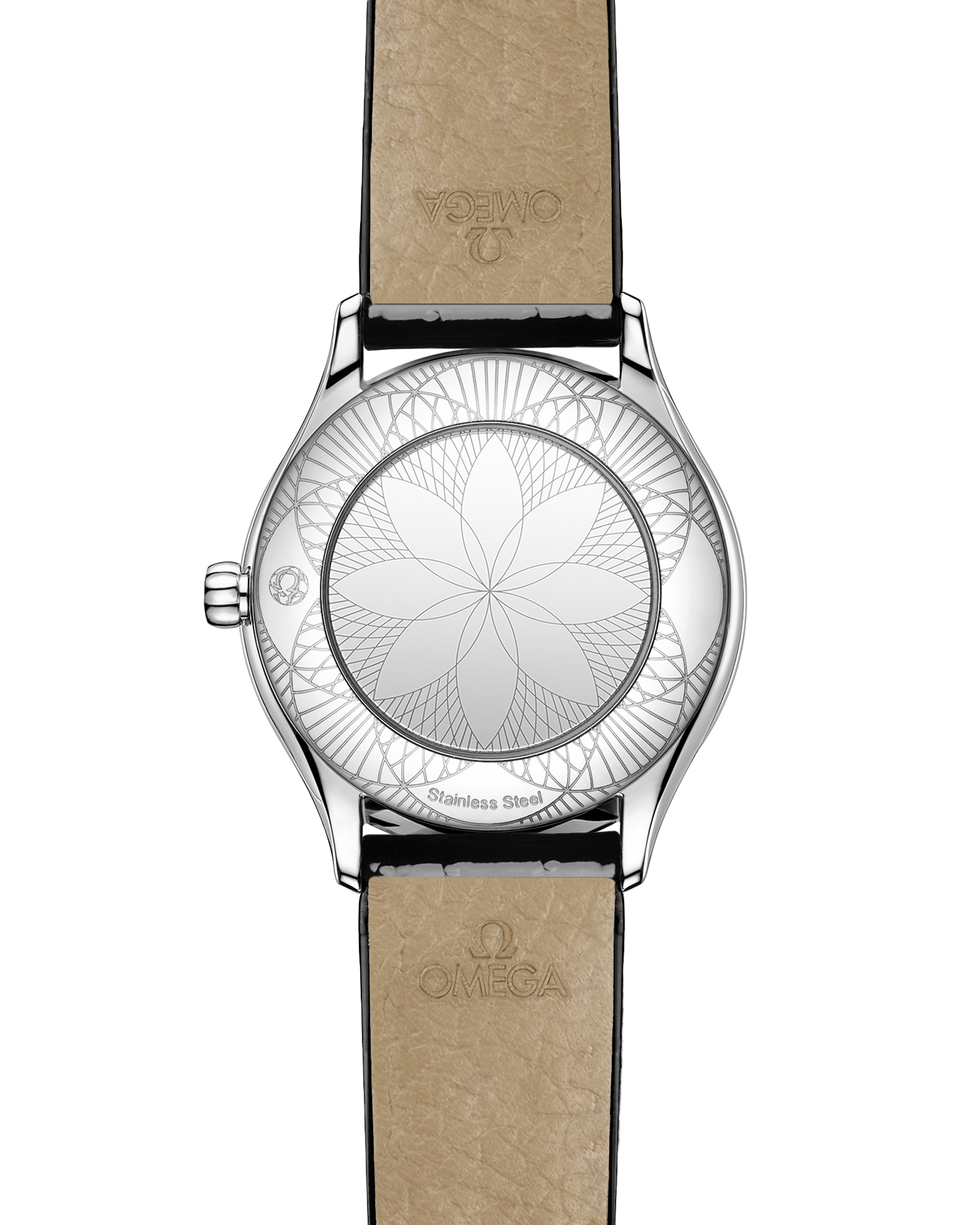 De Ville Mini Trésor 26 mm, steel on leather strap