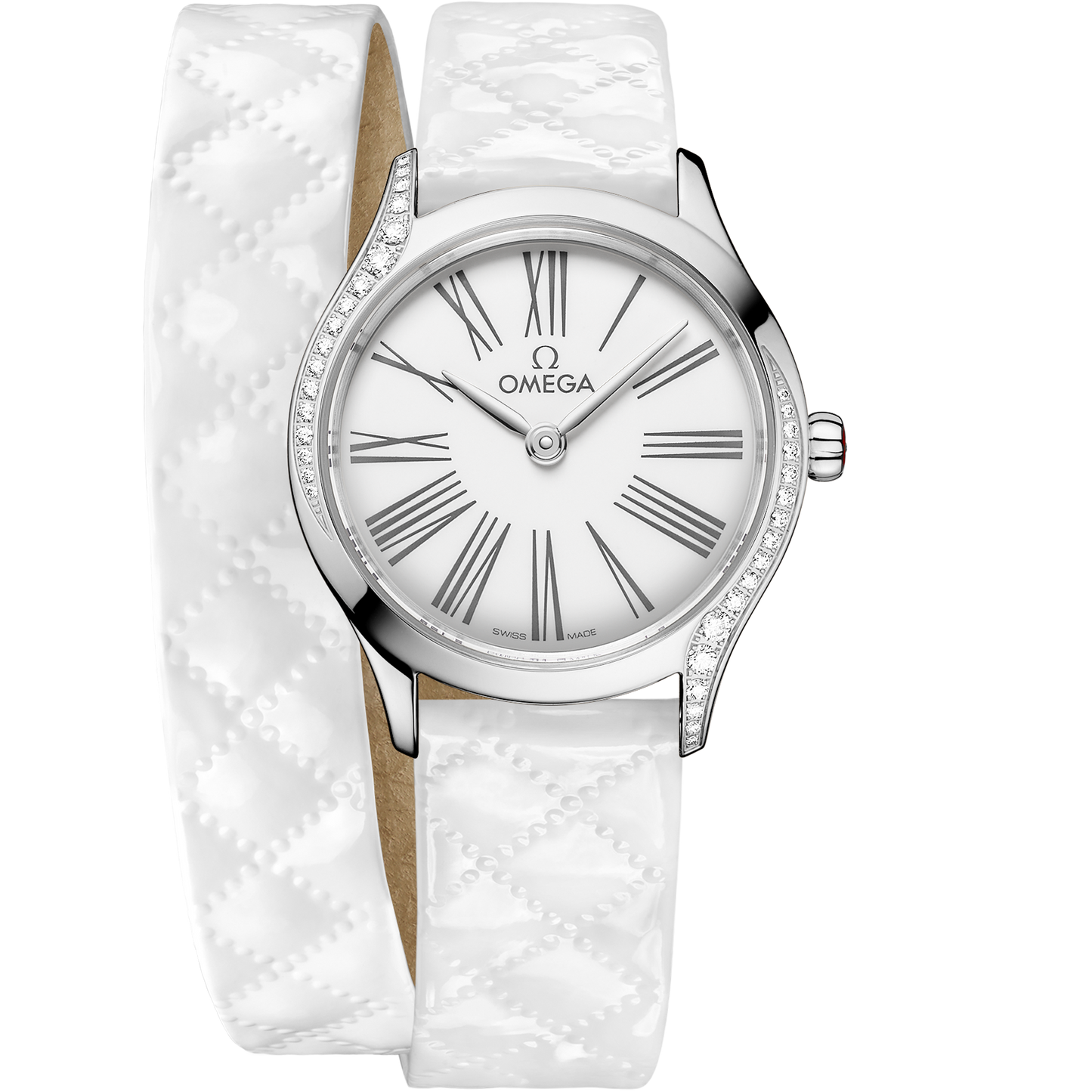 De Ville Mini Trésor 26 mm, steel on leather strap