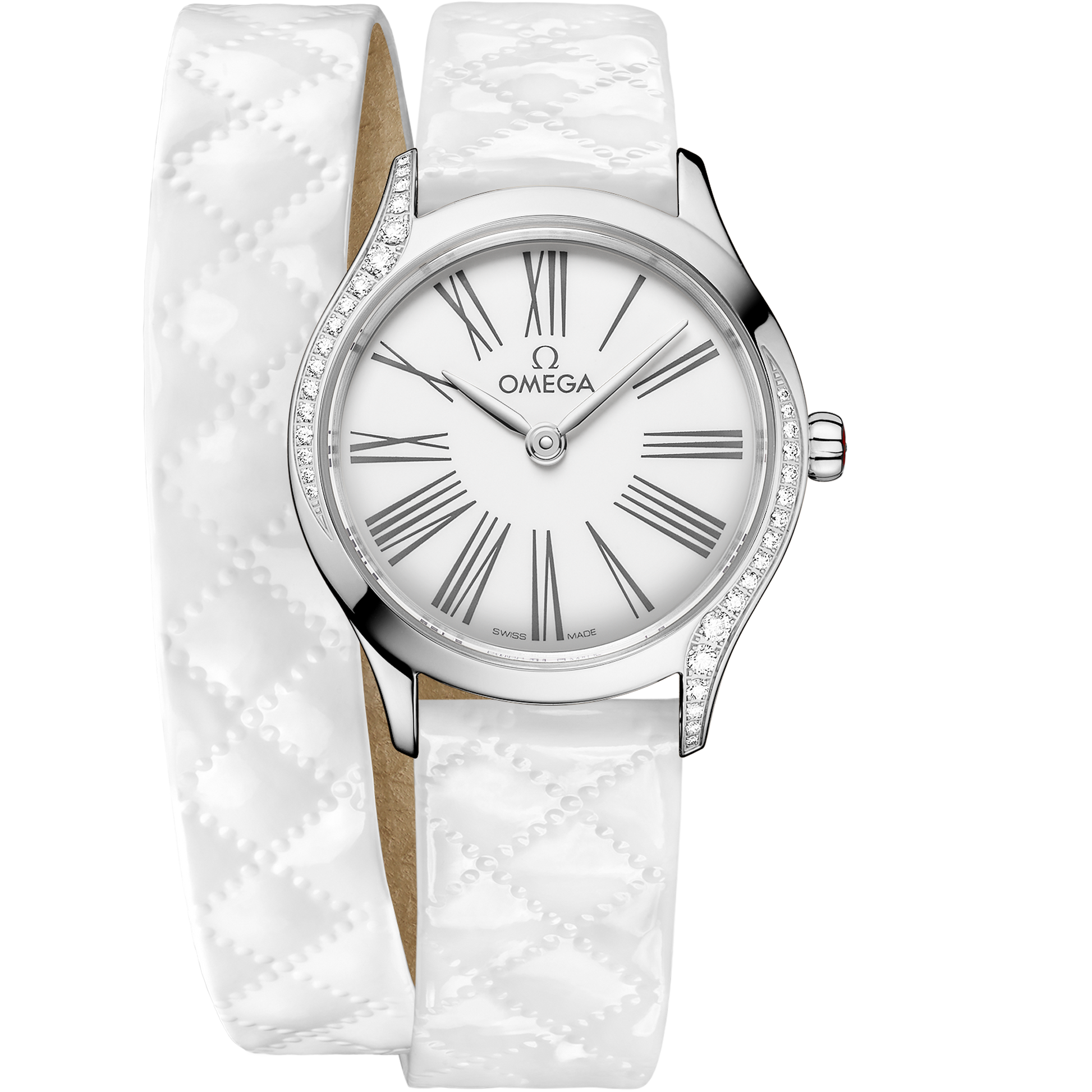 De Ville Mini Trésor 26 mm, steel on leather strap