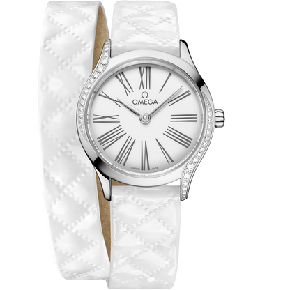De Ville Mini Trésor 26 mm, steel on leather strap