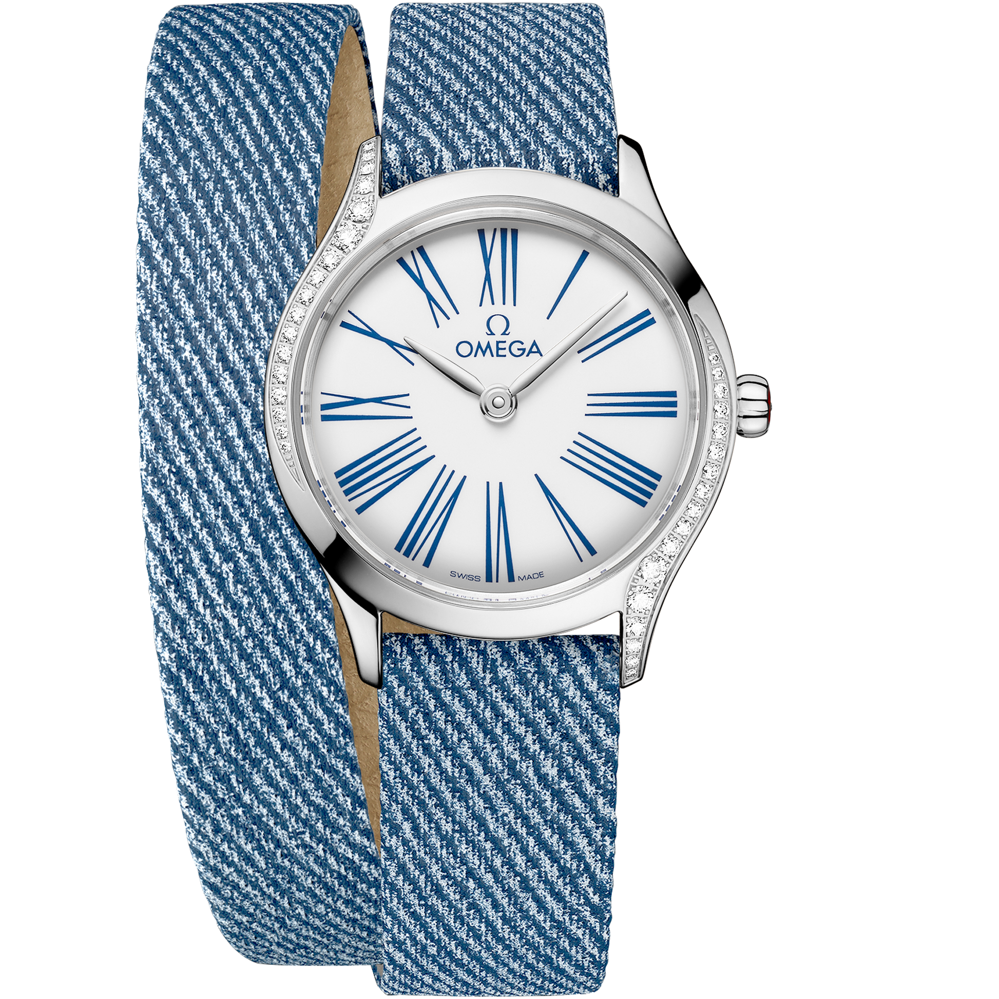 De Ville Mini Trésor 26 mm, steel on leather strap