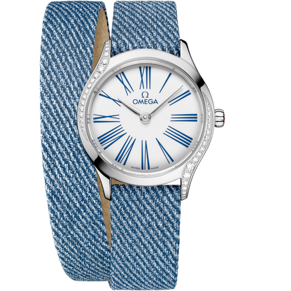 De Ville Mini Trésor 26 mm, steel on leather strap