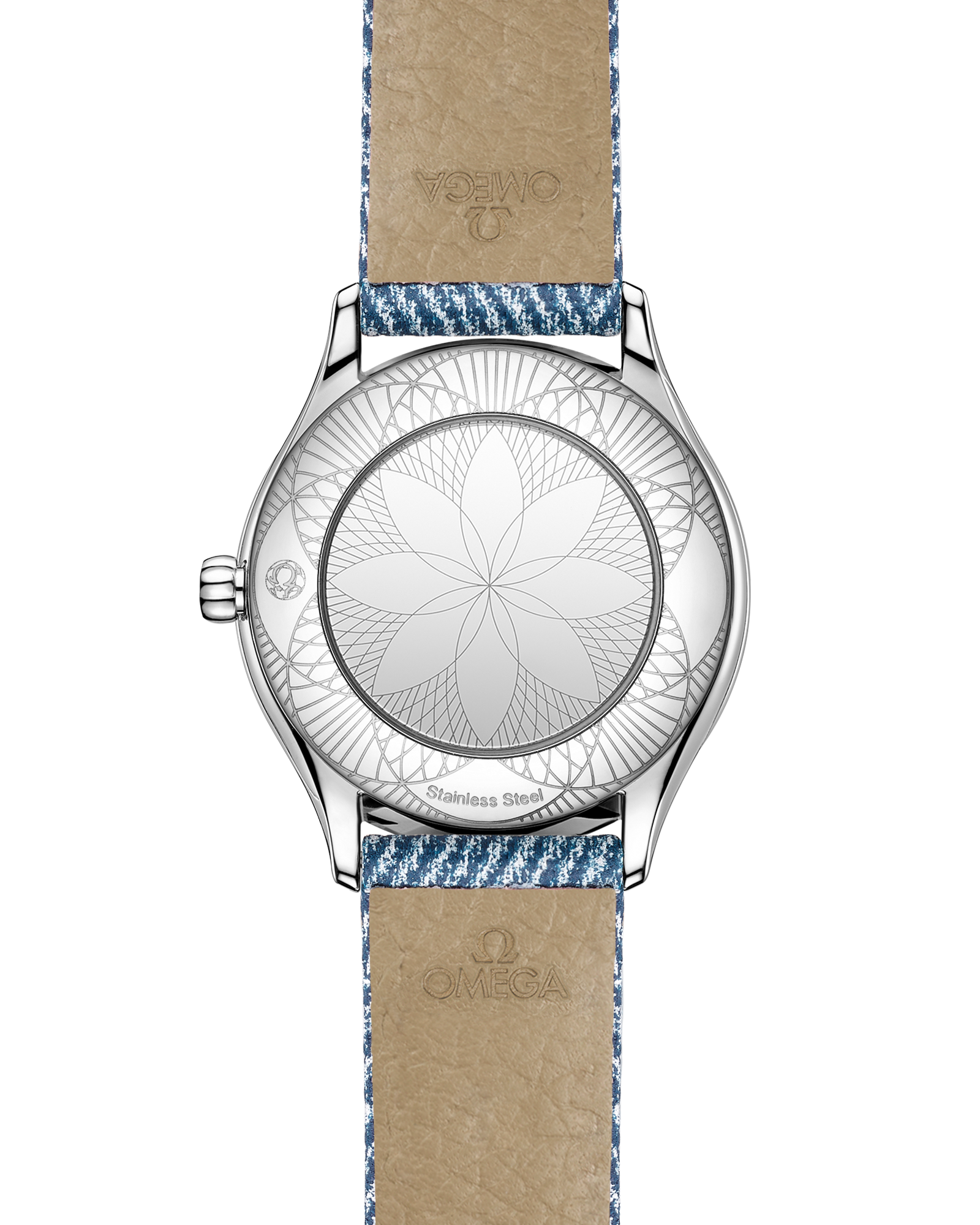 De Ville Mini Trésor 26 mm, steel on leather strap