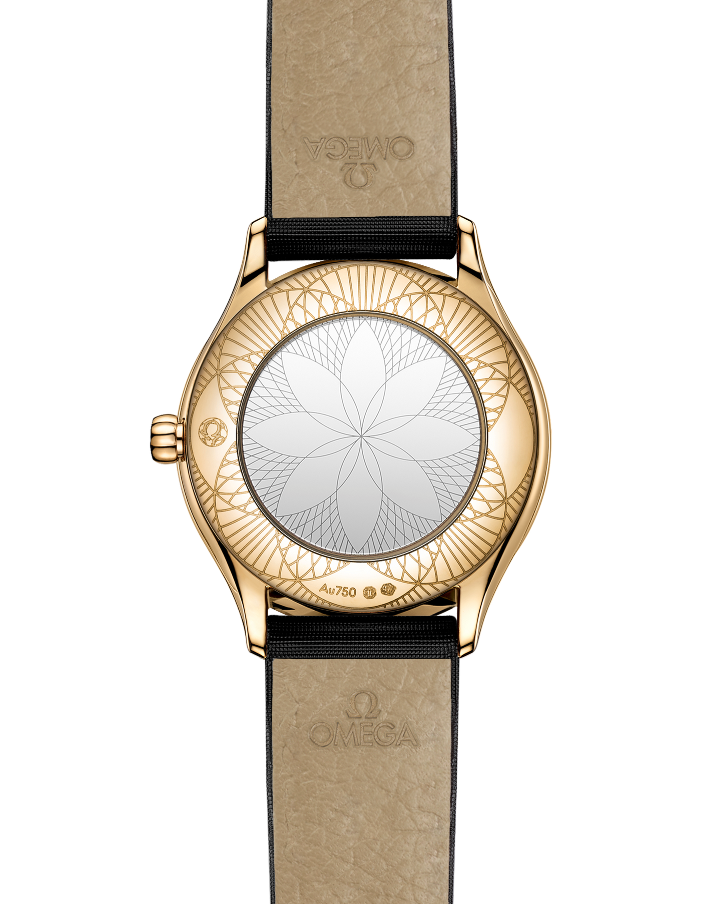 De Ville Mini Trésor 26 mm, Moonshine™ gold on fabric strap