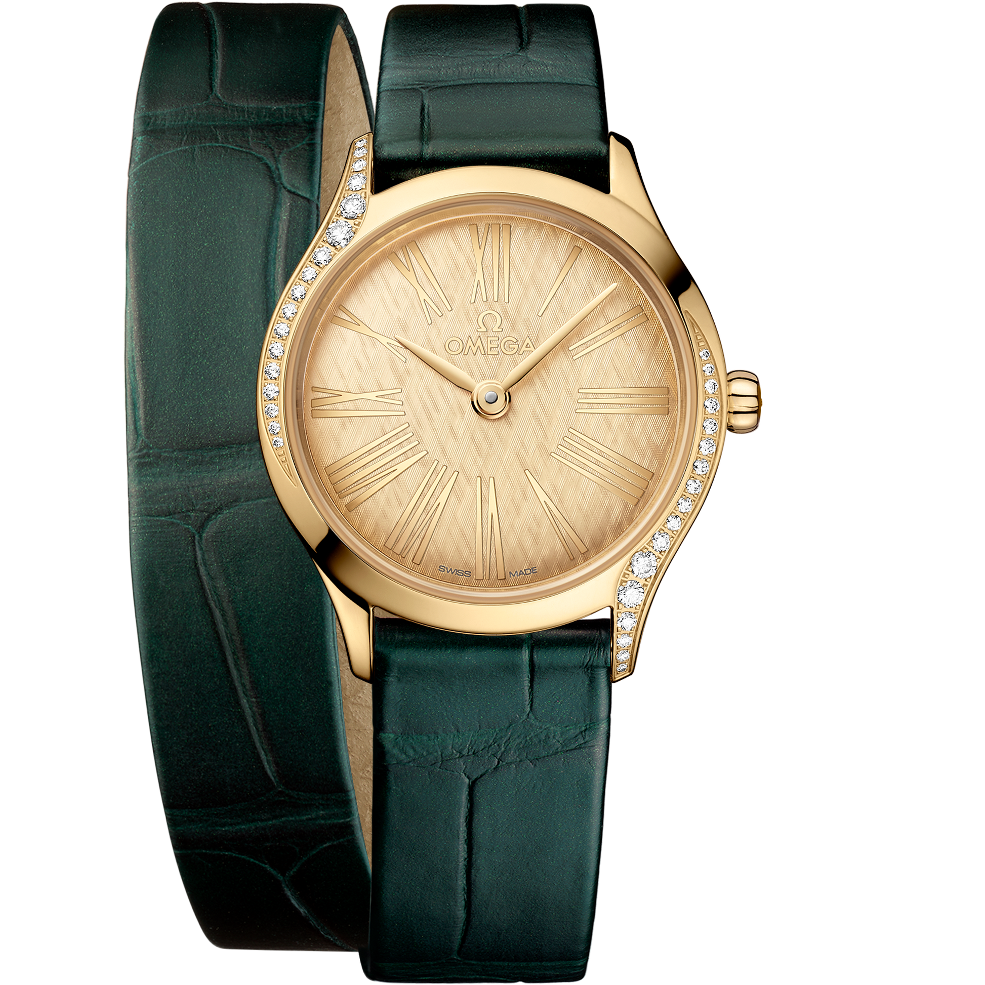 De Ville Mini Trésor 26 mm, Moonshine™ gold on alligator