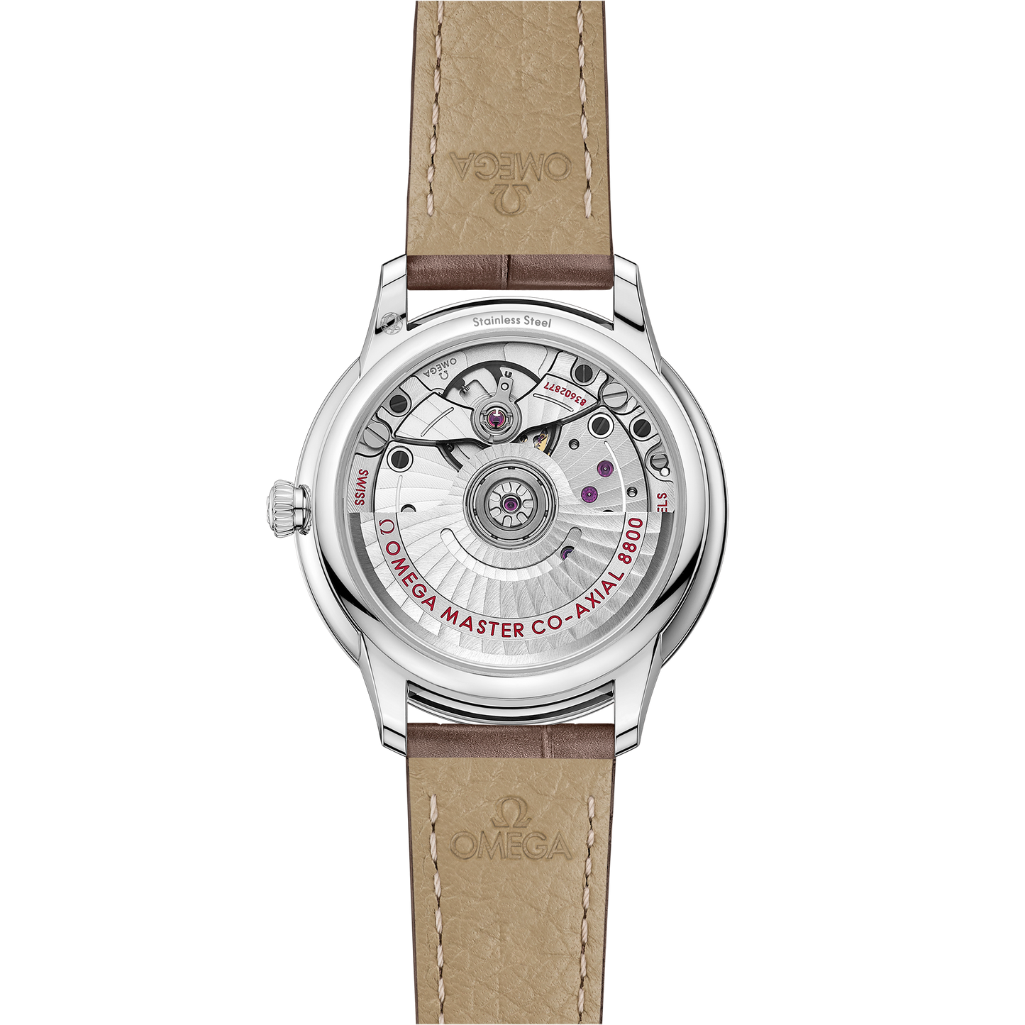 De Ville Prestige 34 mm, steel on leather strap