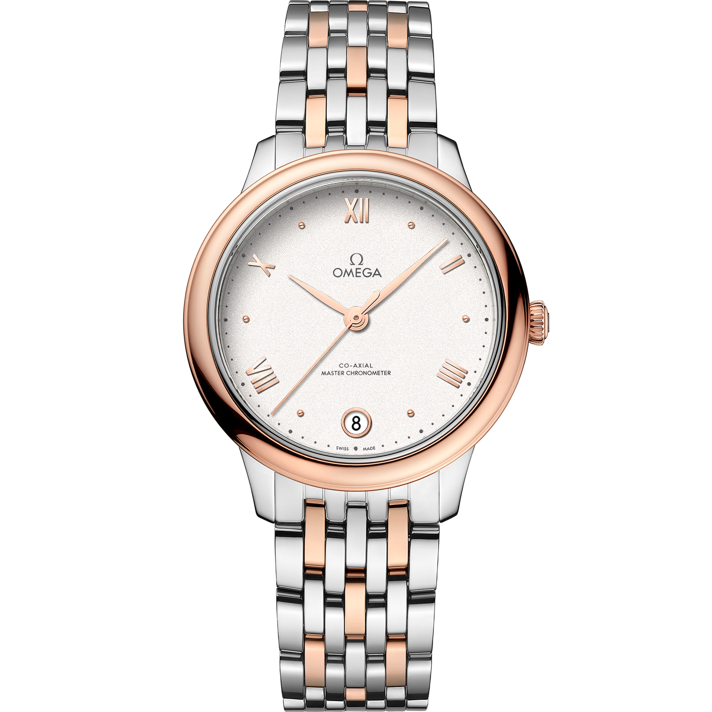 De Ville Prestige 34 mm, steel ‑ Sedna™ gold on steel ‑ Sedna™ gold