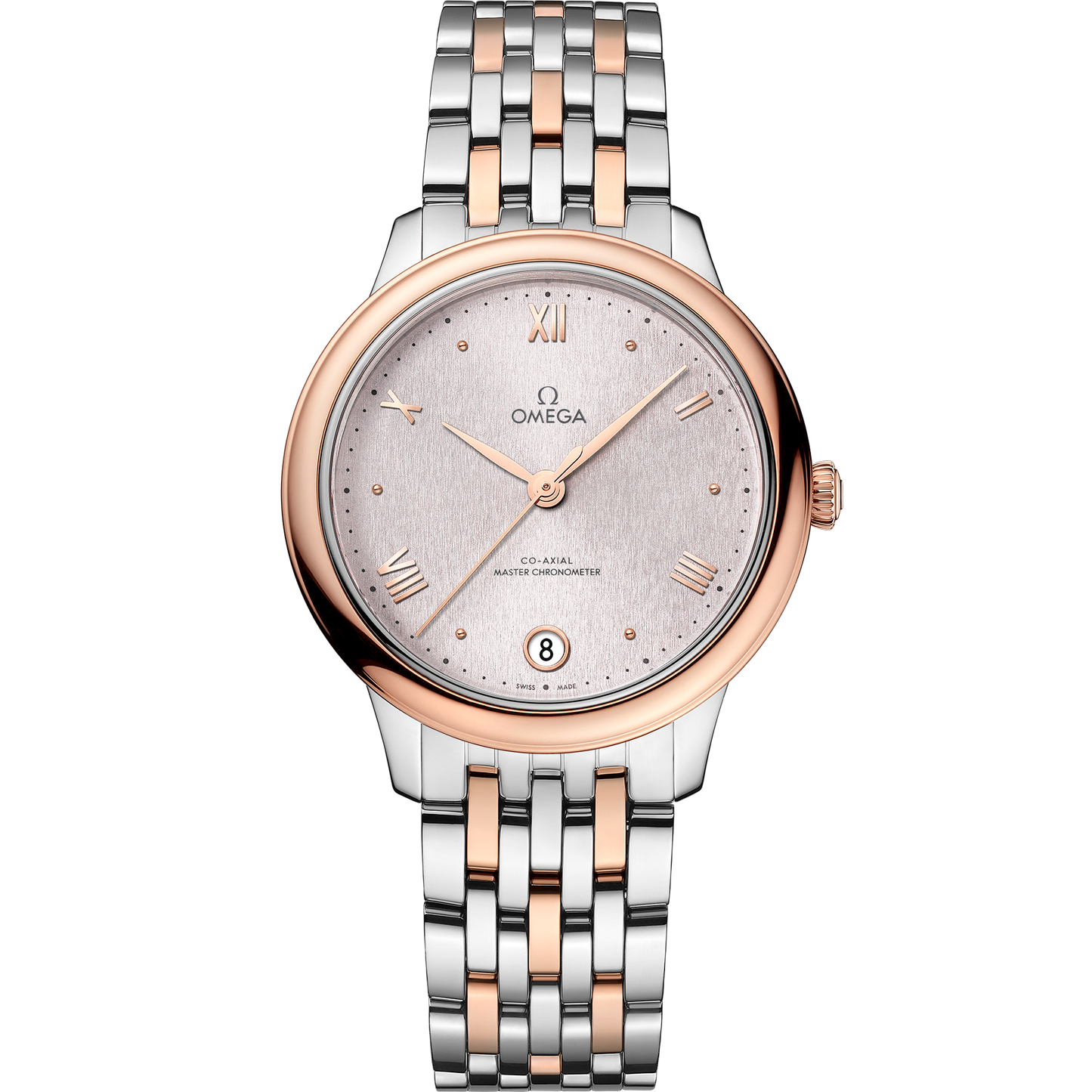 De Ville Prestige 34 mm, steel ‑ Sedna™ gold on steel ‑ Sedna™ gold