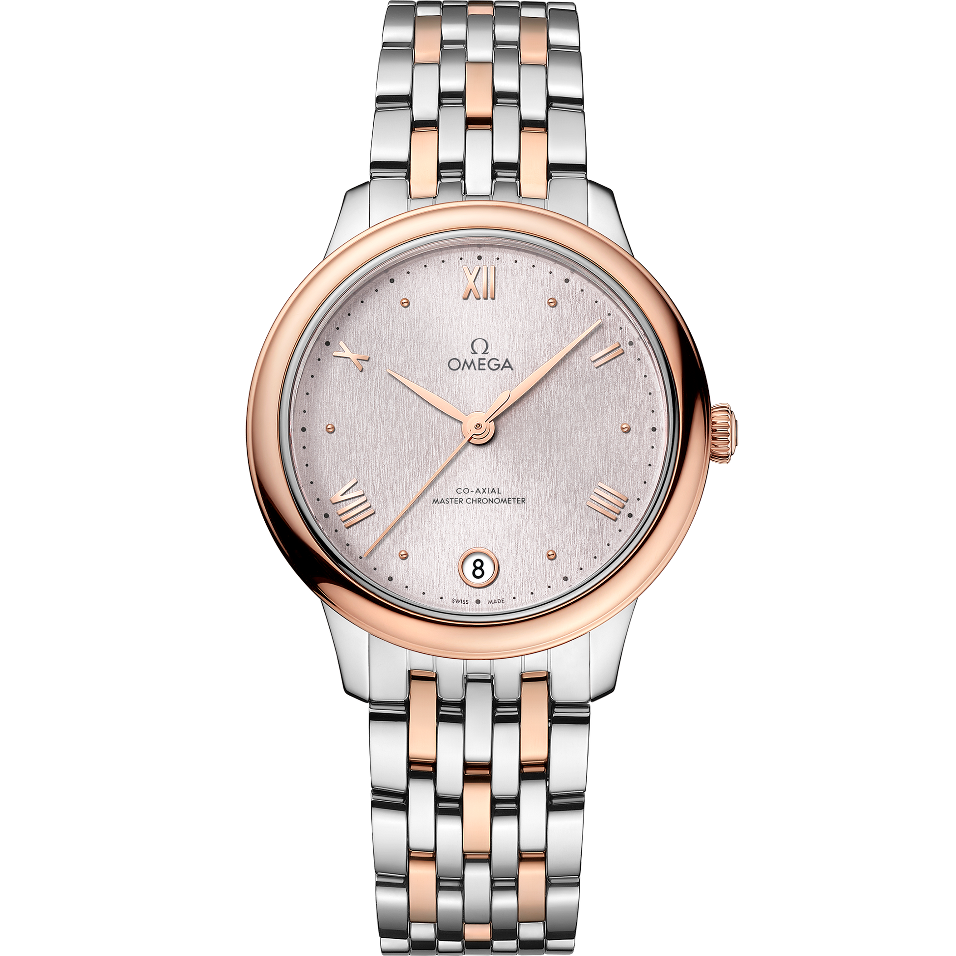De Ville Prestige 34 mm, steel ‑ Sedna™ gold on steel ‑ Sedna™ gold
