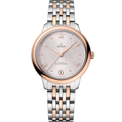 De Ville Prestige 34 mm, steel ‑ Sedna™ gold on steel ‑ Sedna™ gold