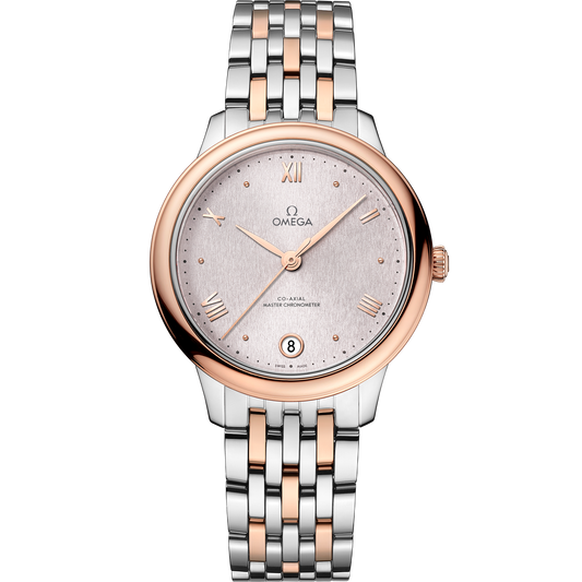 De Ville Prestige 34 mm, steel ‑ Sedna™ gold on steel ‑ Sedna™ gold