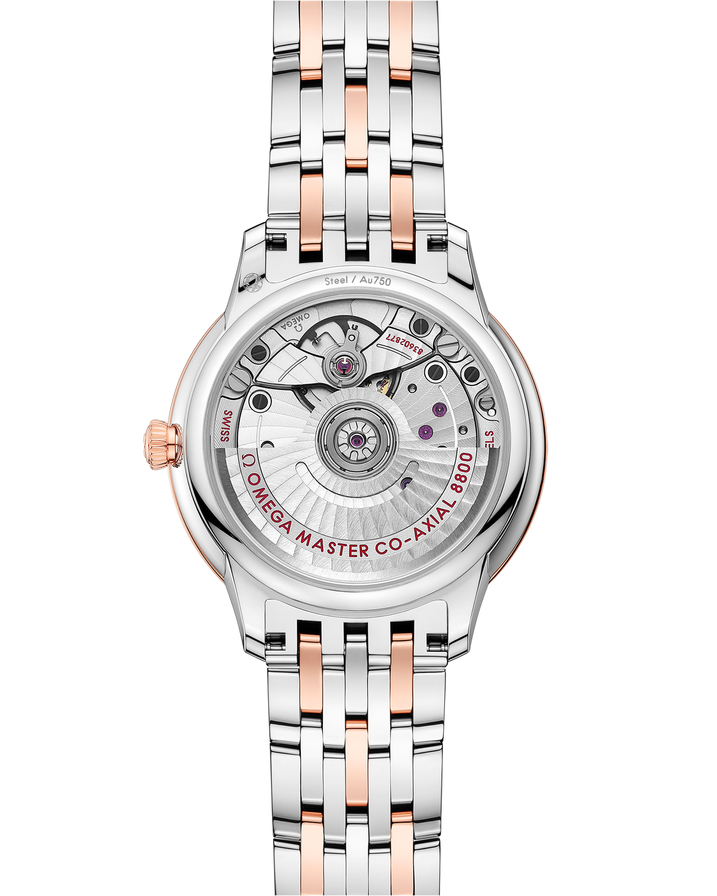 De Ville Prestige 34 mm, steel ‑ Sedna™ gold on steel ‑ Sedna™ gold