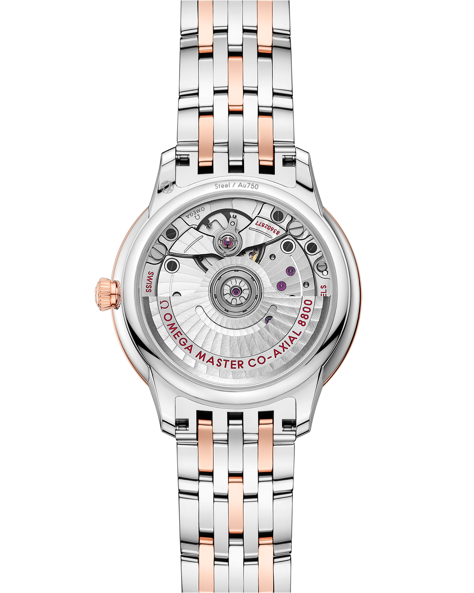 De Ville Prestige 34 mm, steel ‑ Sedna™ gold on steel ‑ Sedna™ gold