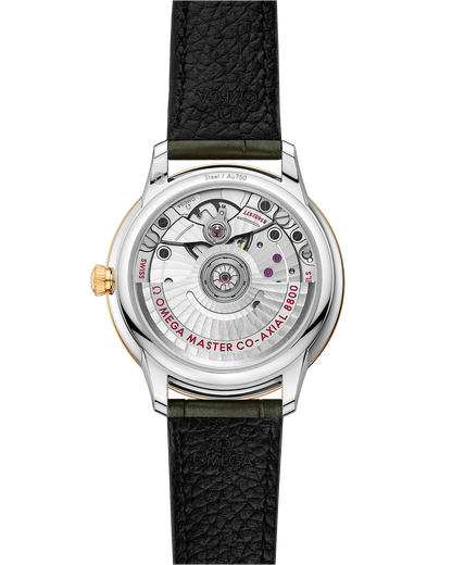De Ville Prestige 34 mm, steel ‑ yellow gold on leather strap