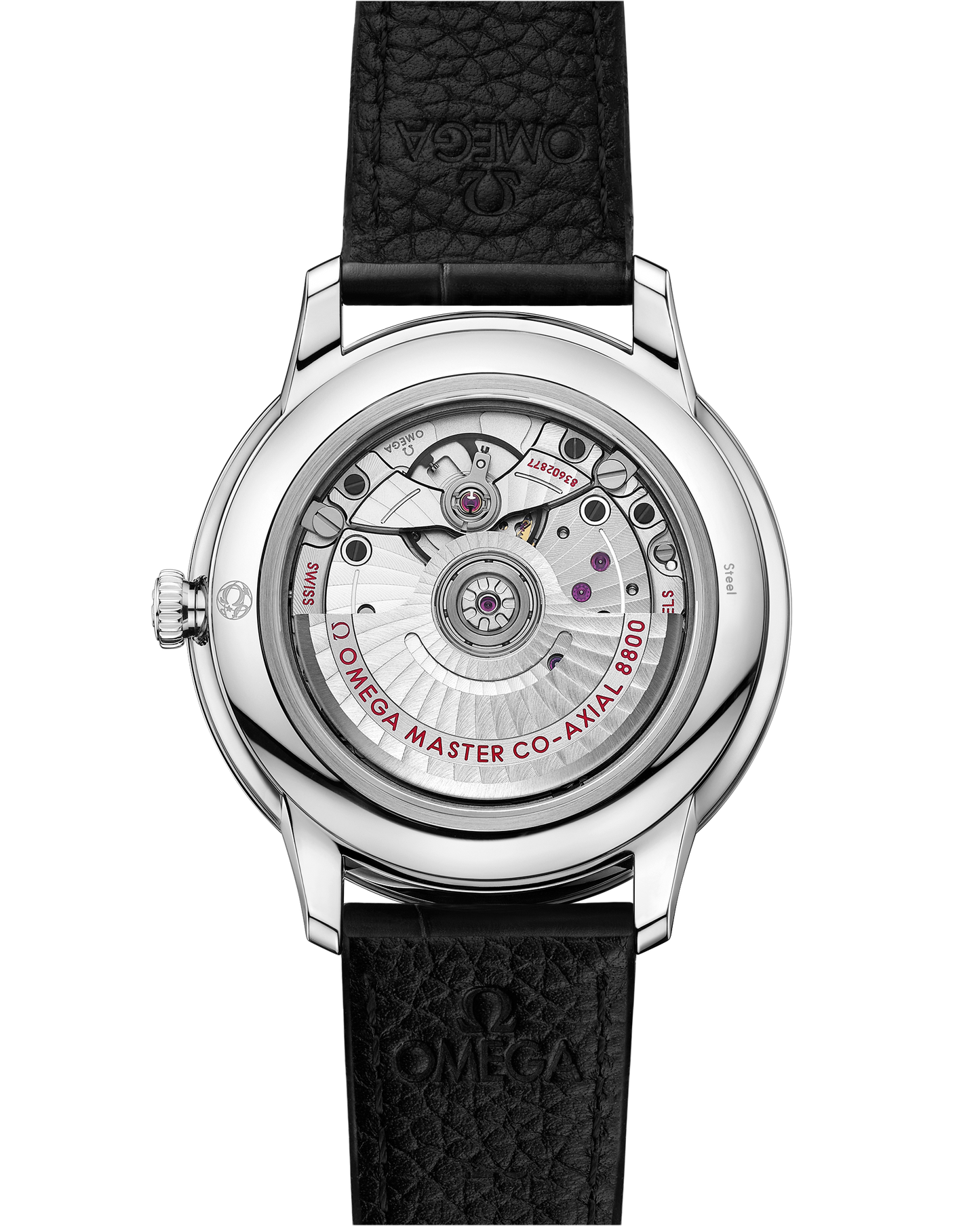 De Ville Prestige 40 mm, steel on leather strap