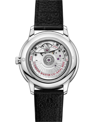 De Ville Prestige 40 mm, steel on leather strap
