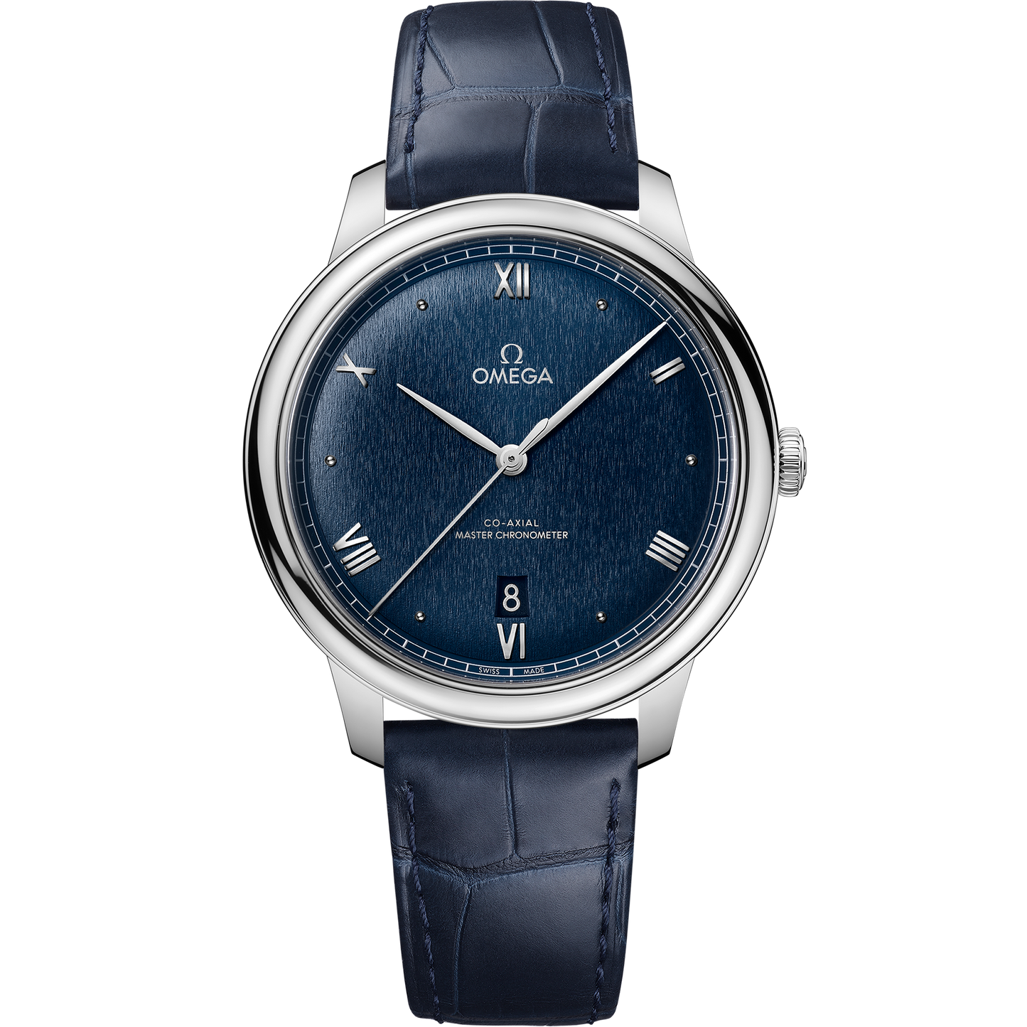 De Ville Prestige 40 mm, steel on leather strap