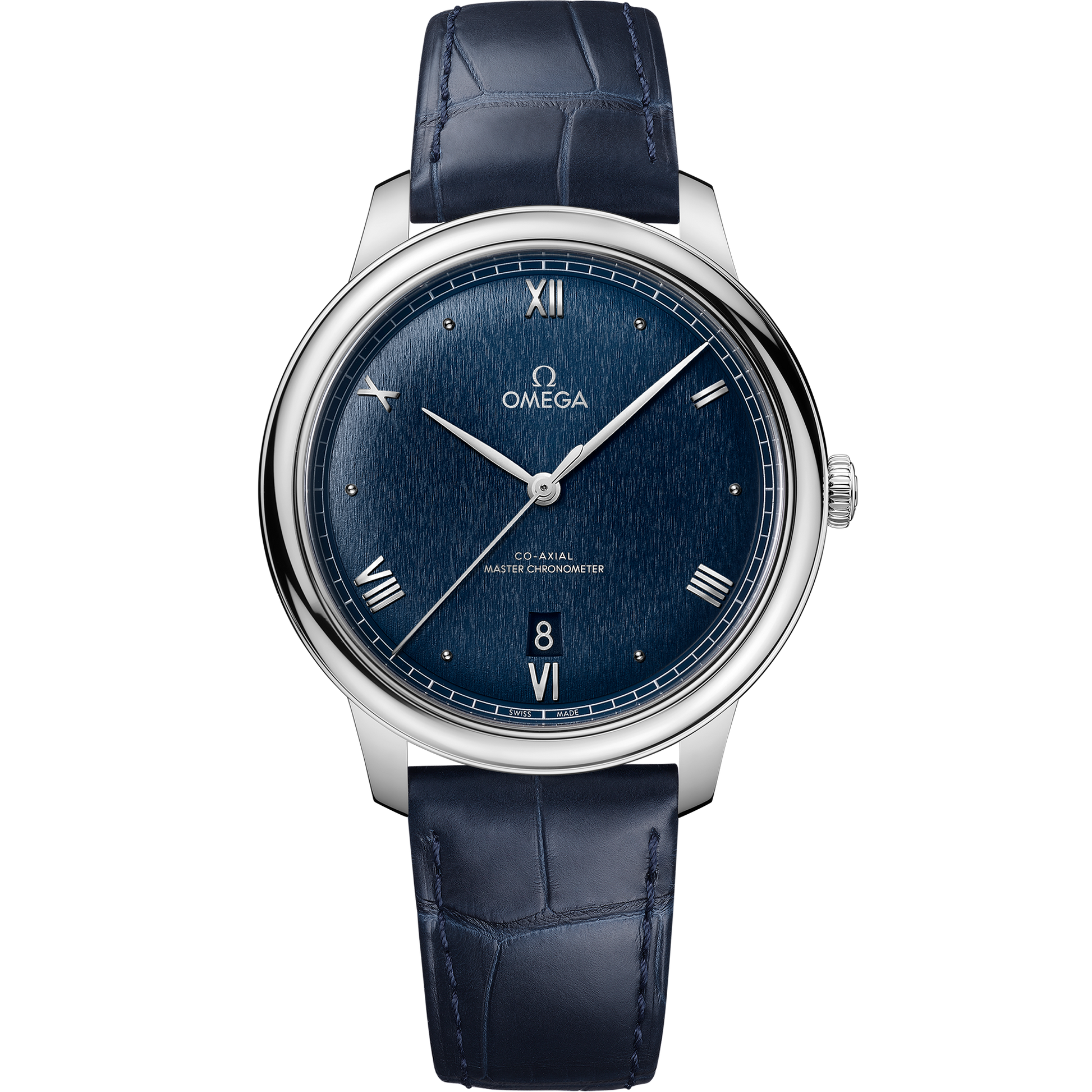 De Ville Prestige 40 mm, steel on leather strap