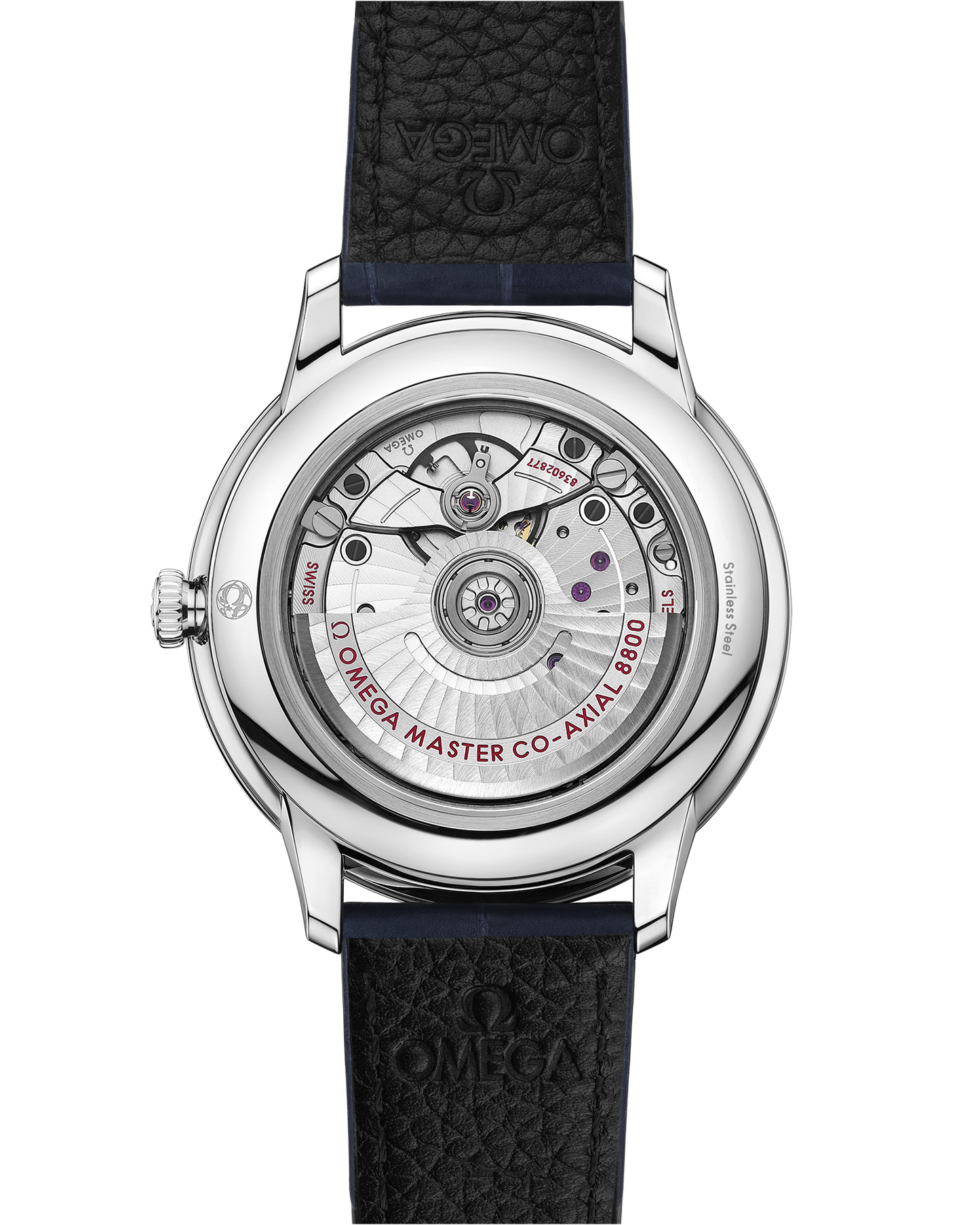 De Ville Prestige 40 mm, steel on leather strap