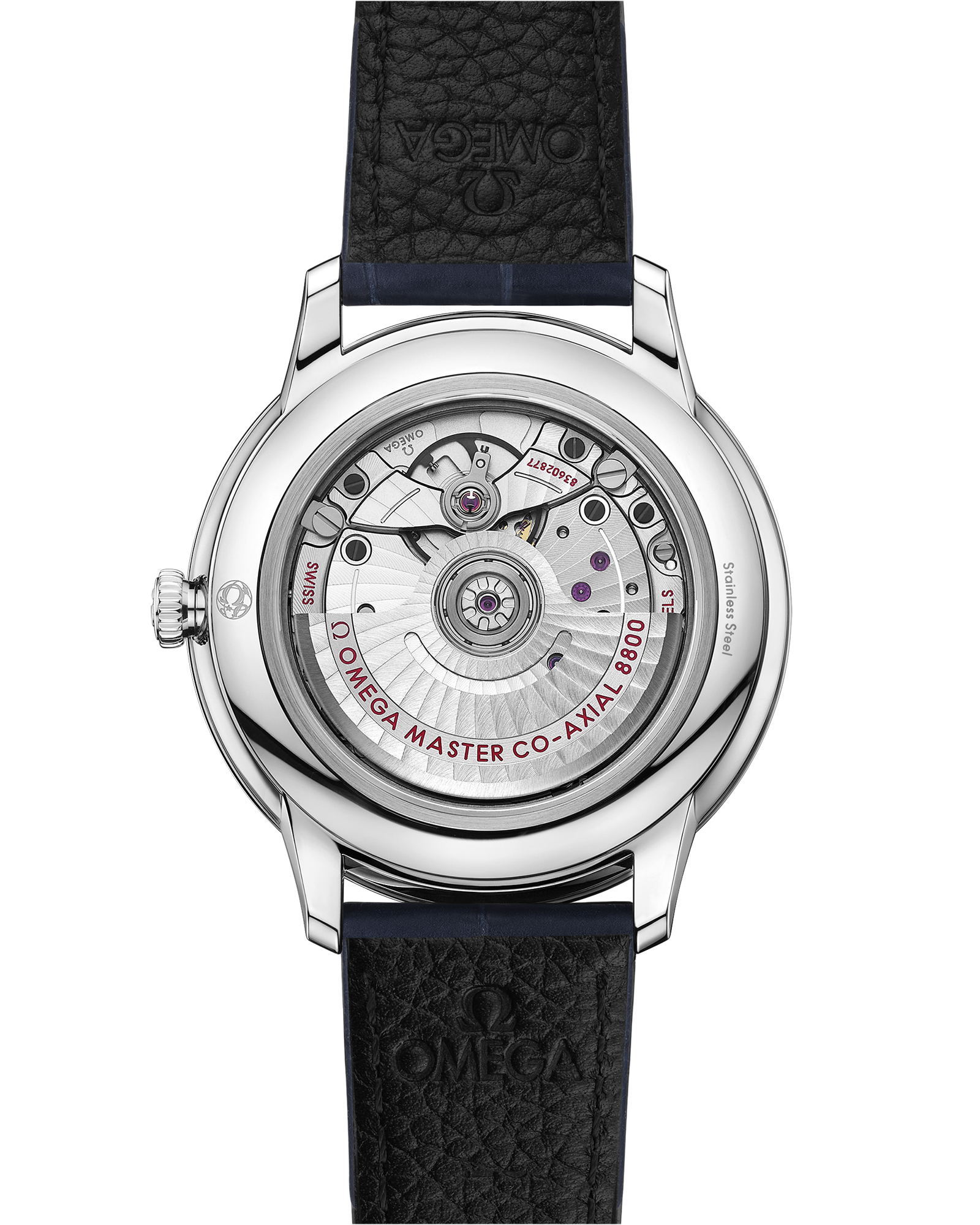 De Ville Prestige 40 mm, steel on leather strap
