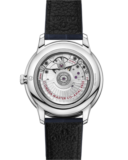 De Ville Prestige 40 mm, steel on leather strap