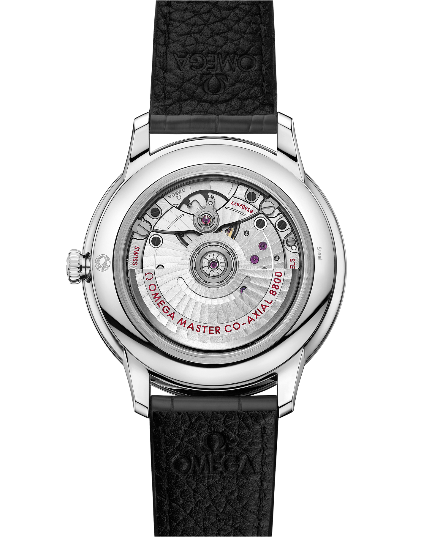 De Ville Prestige 40 mm, steel on leather strap