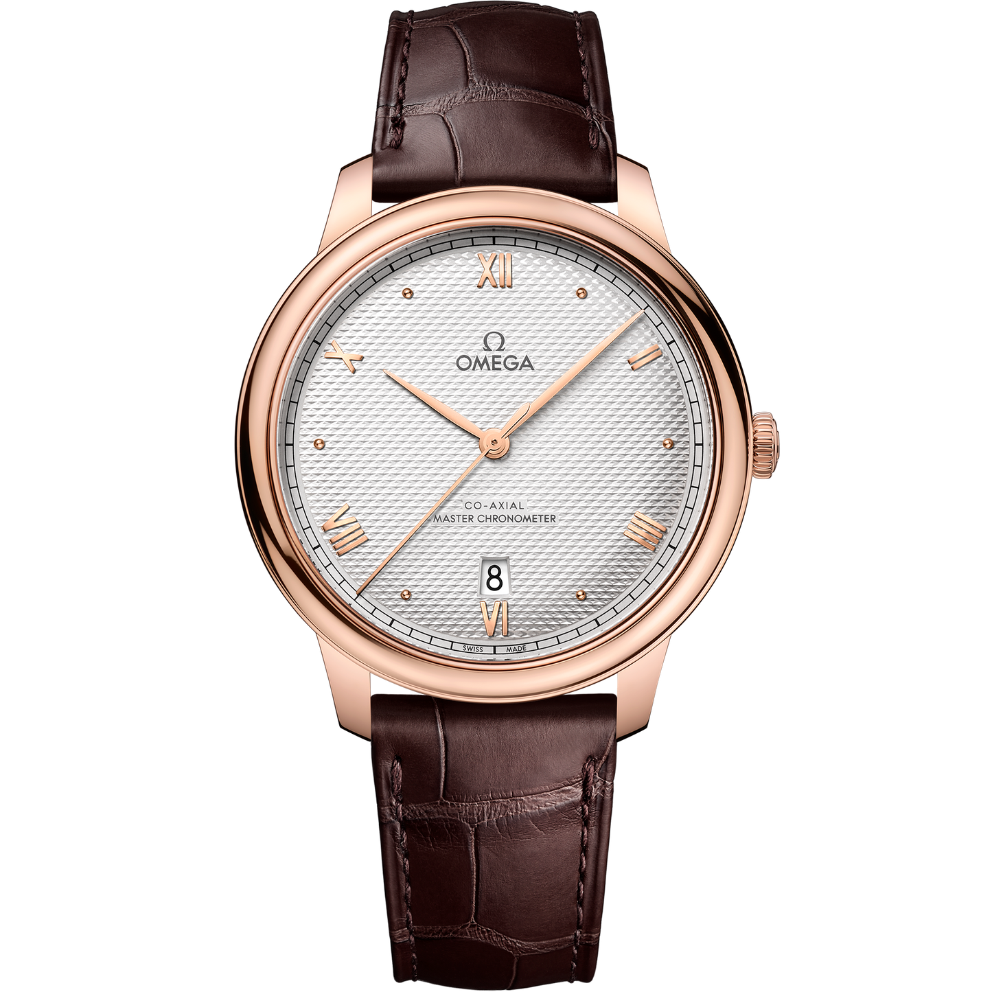 De Ville Prestige 40 mm, Sedna™ gold on leather strap