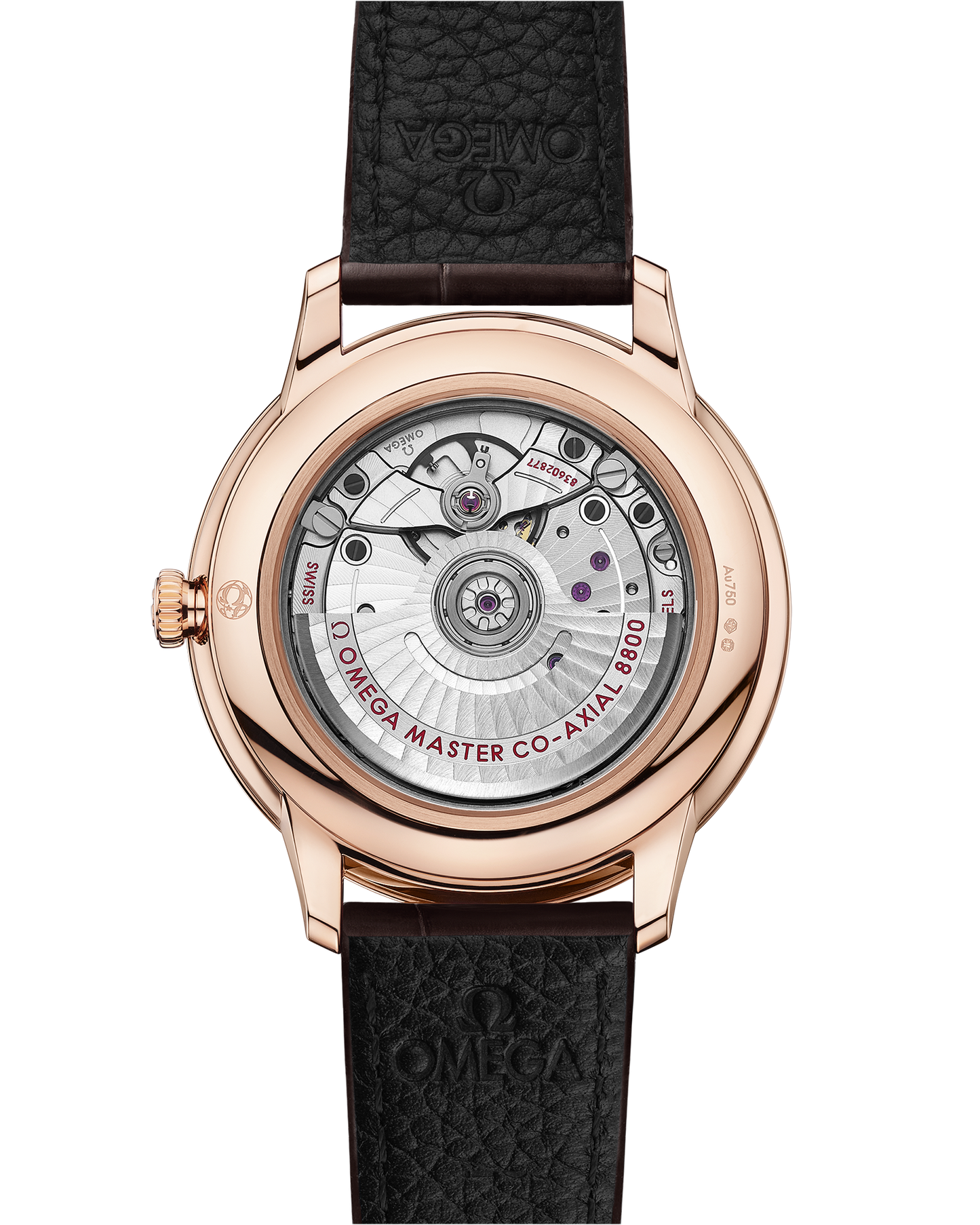 De Ville Prestige 40 mm, Sedna™ gold on leather strap