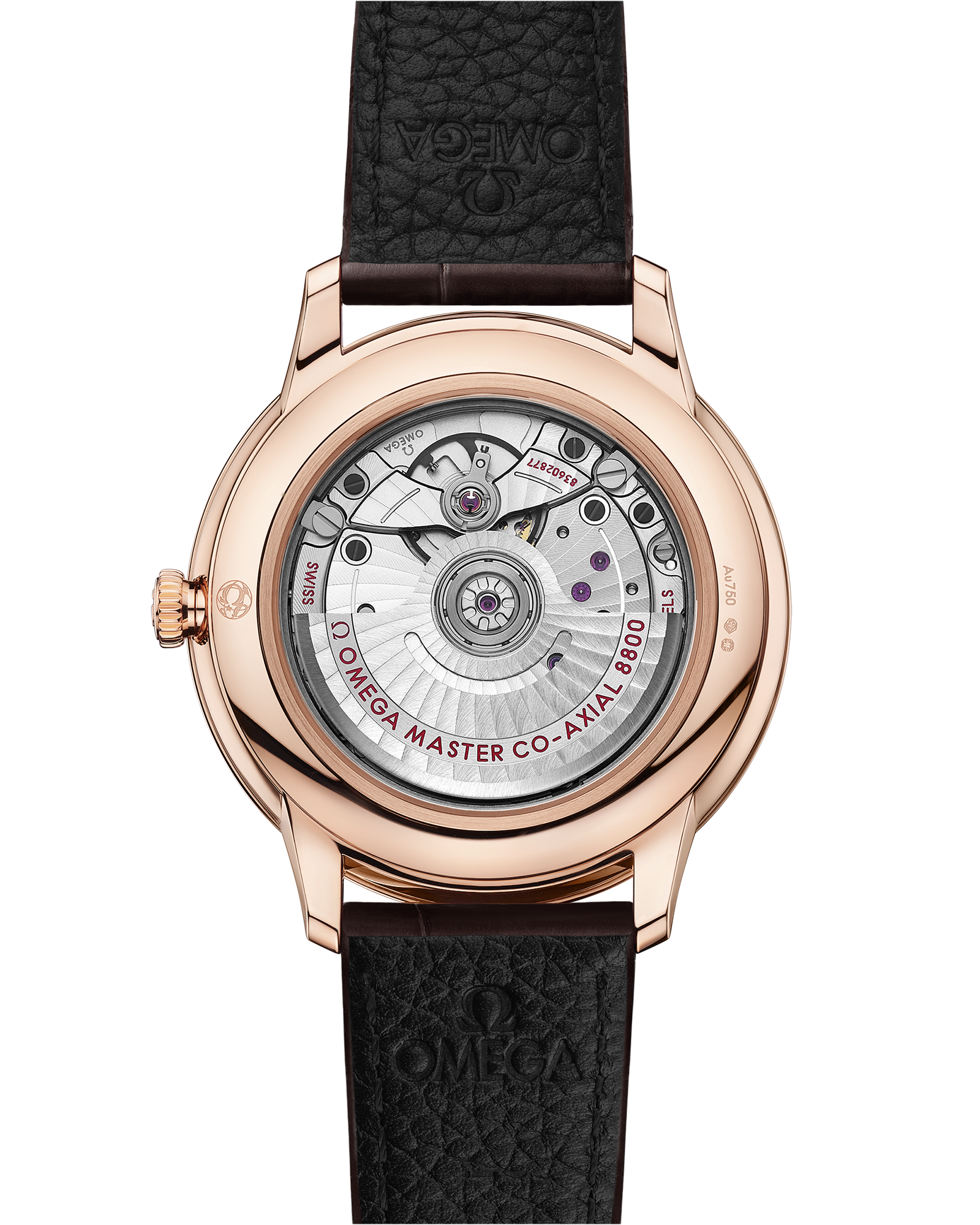 De Ville Prestige 40 mm, Sedna™ gold on leather strap